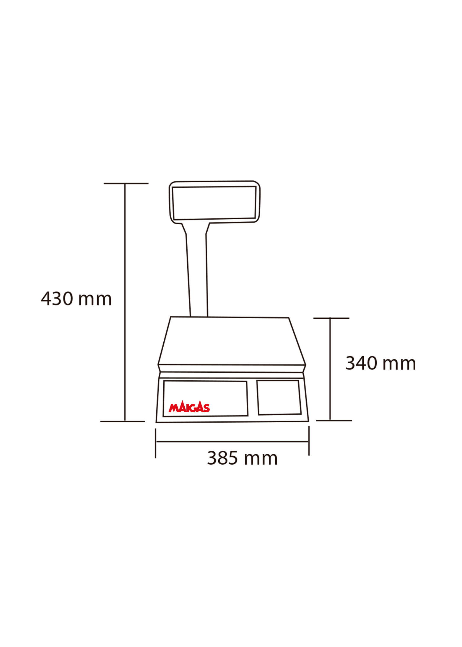 Balanza Digital Visor Aereo 30 Kg Maigas-2