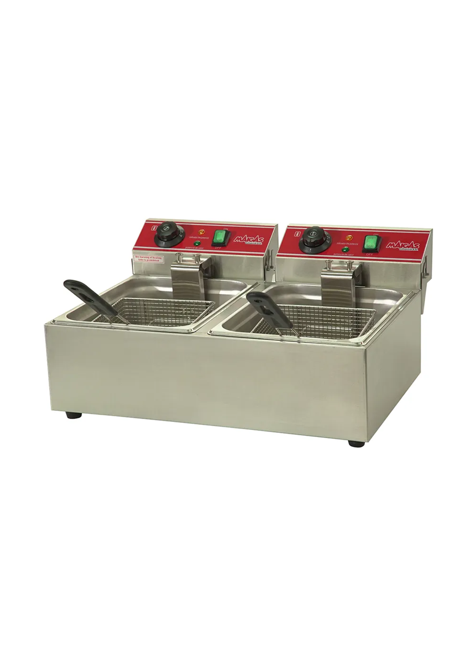 Freidora Electrica Maigas 2 Depositos 6 Lts Cada Uno-2
