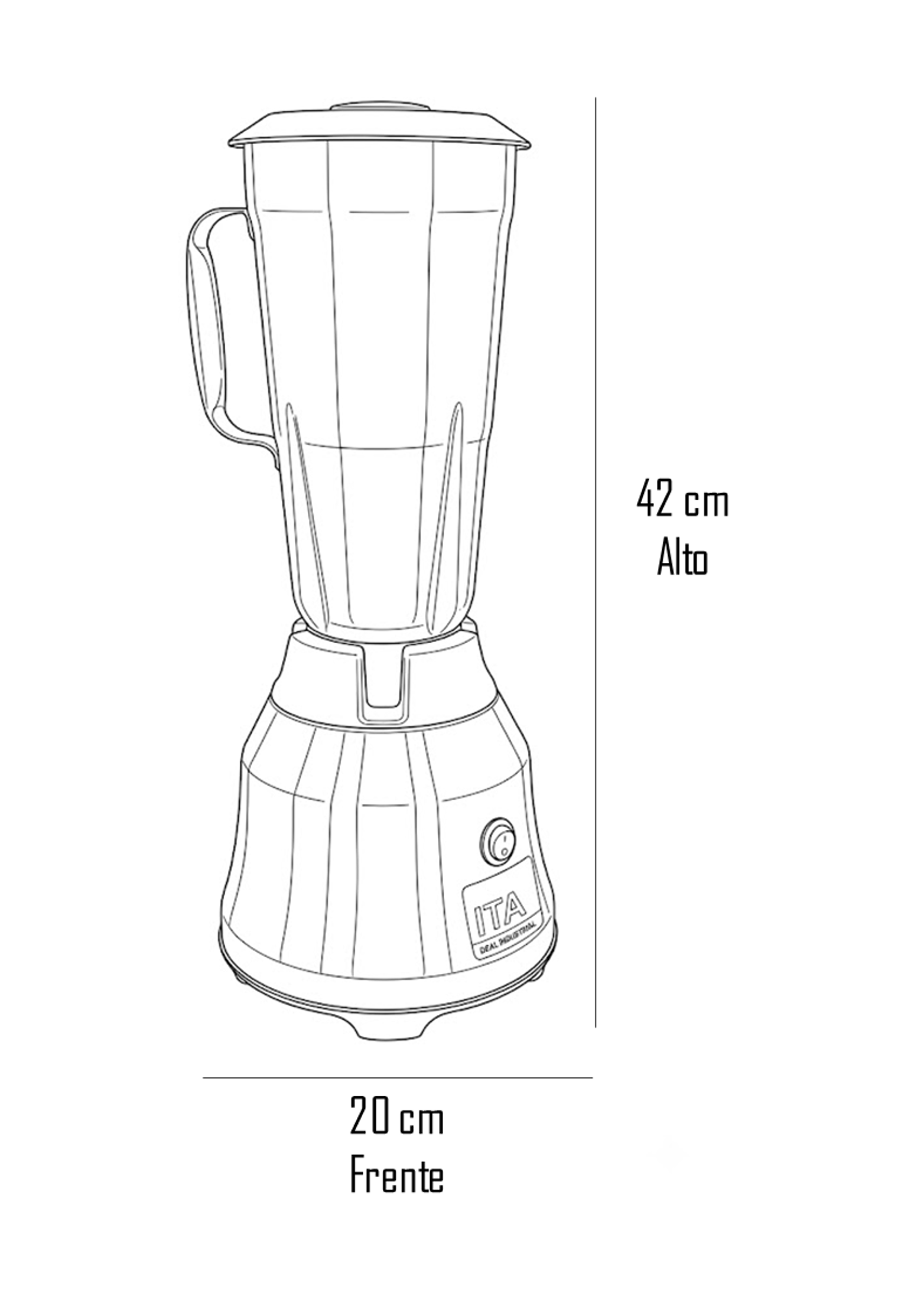 Licuadora Industrial 2 Lts Vaso Acero Inoxidable Skymsen-5