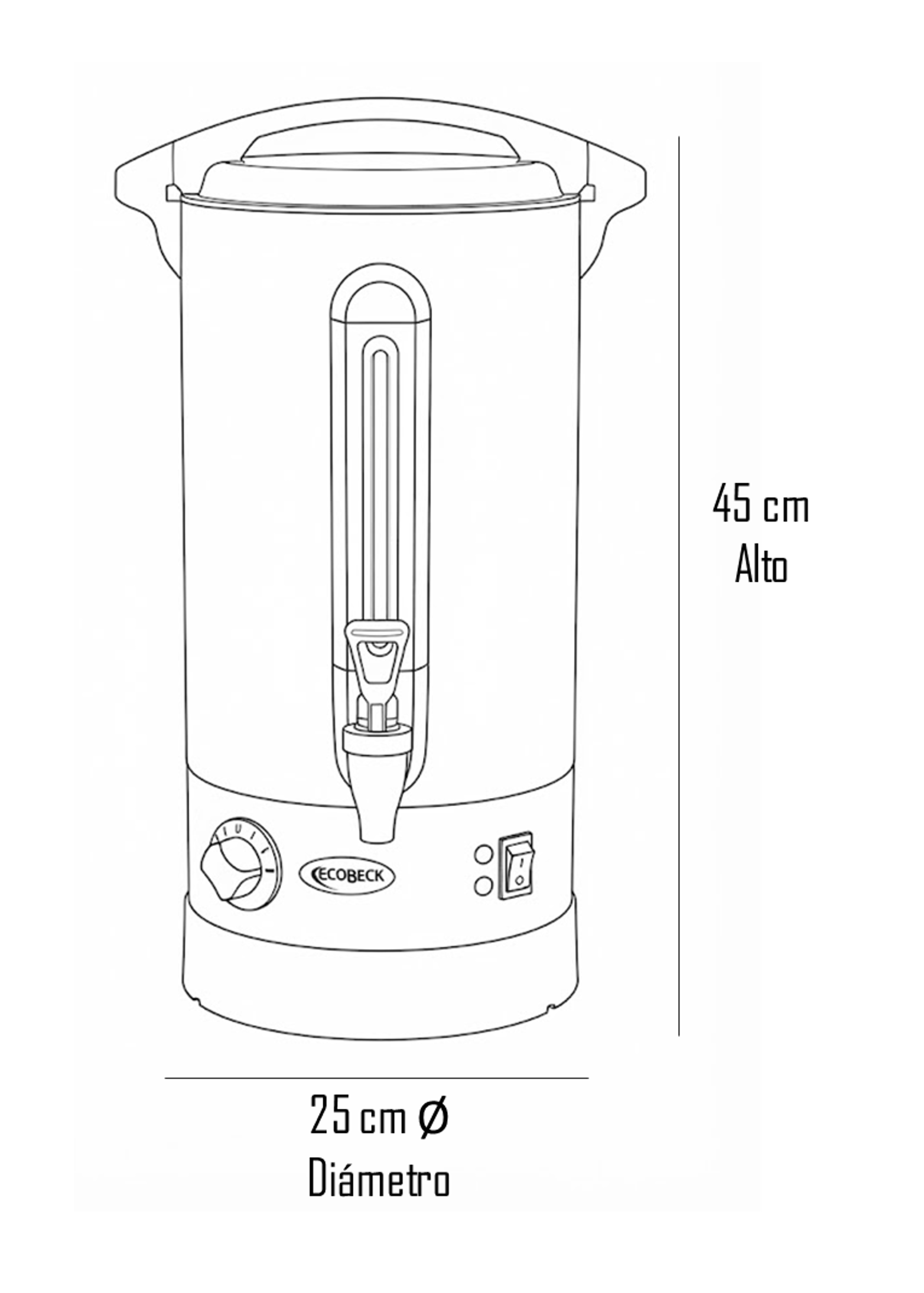 Hervidor de Agua con Chaqueta 10 Lts Ecobeck-4