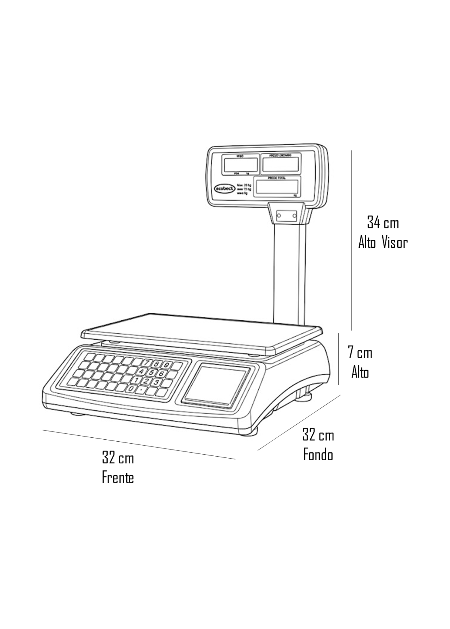 Balanza Digital 50 Kg Ecobeck Con Impresi n T rmica-5