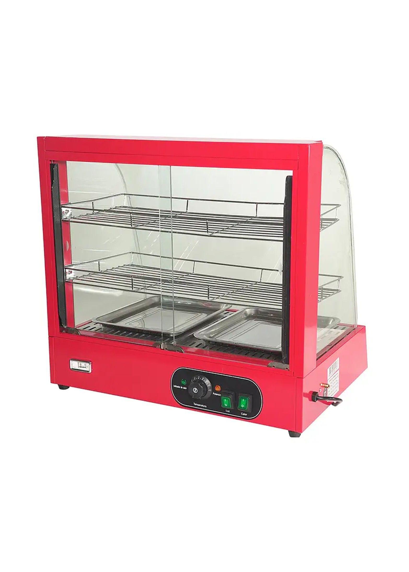 Vitrina de Calor 2 Bandejas Roja Maigas-2