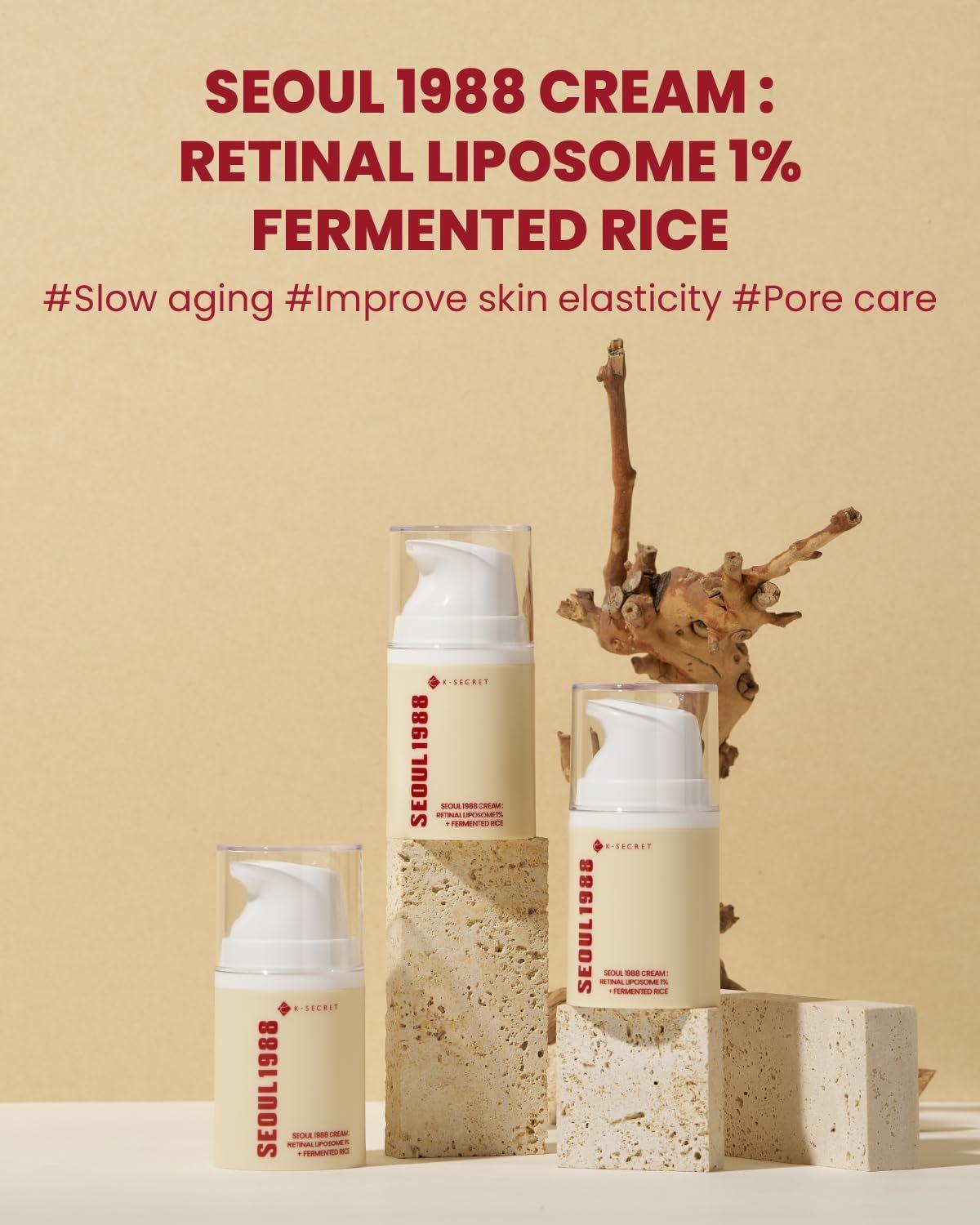 Seoul 1988 Cream Retinal Liposome 1 Fermented Rice K Secret 50ml Crema antiedad iluminador-3