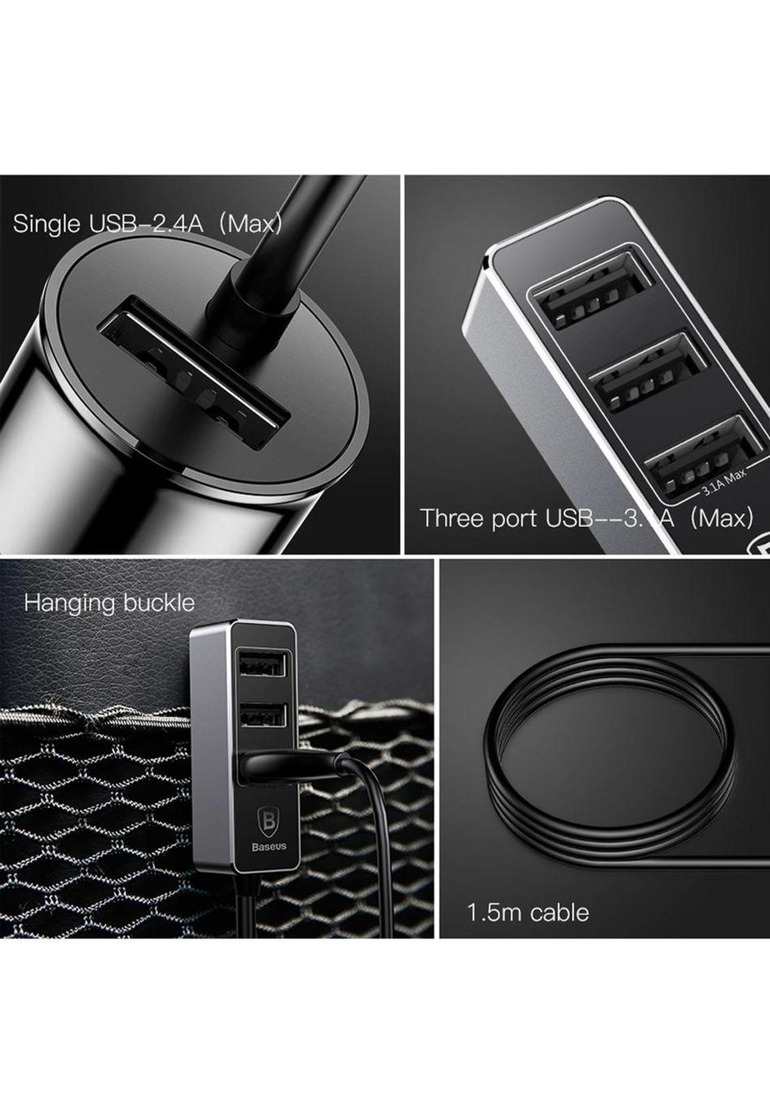 Cargador De Auto 4 Usb Enjoy 5.5 Amp Baseus-5