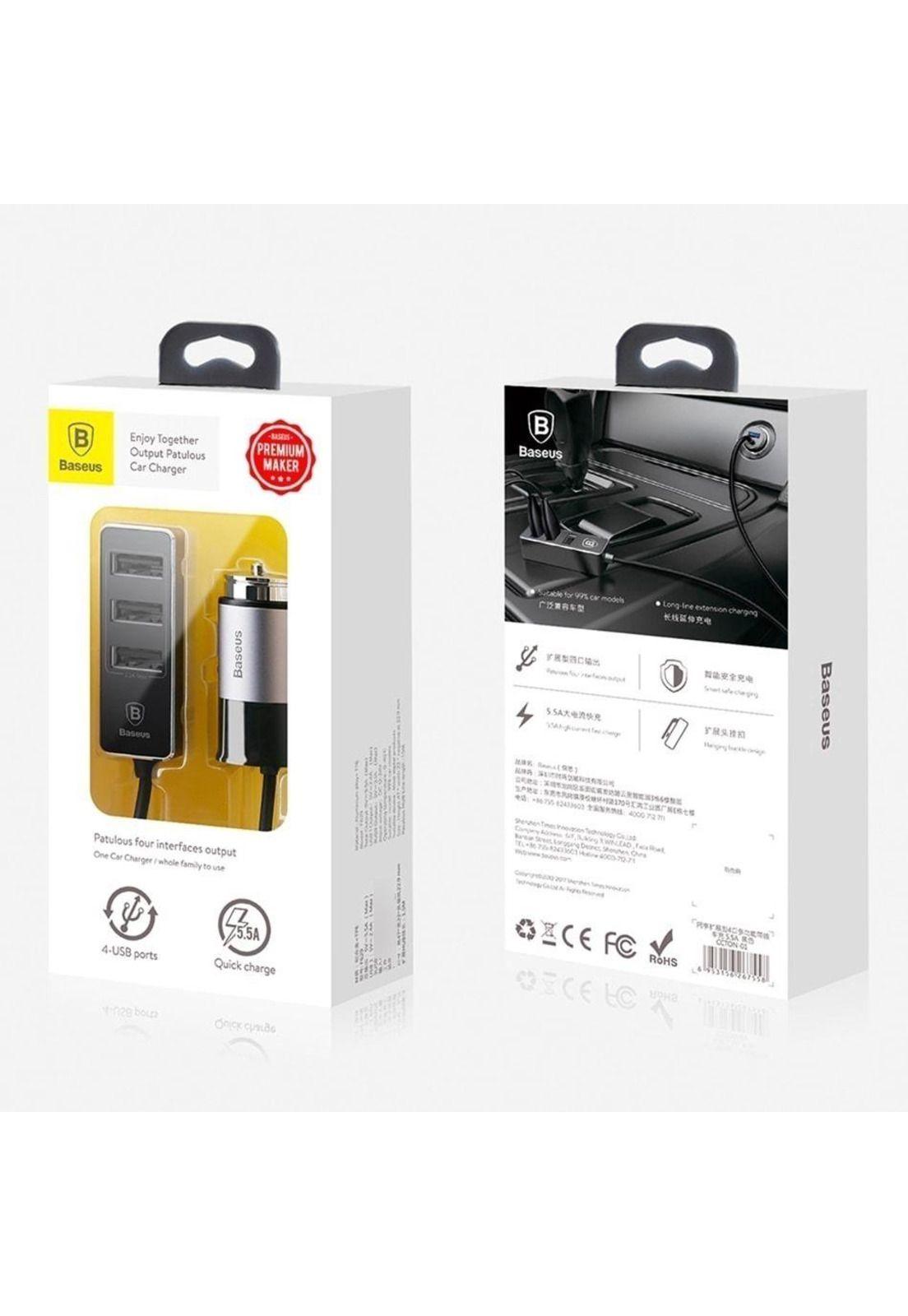 Cargador De Auto 4 Usb Enjoy 5.5 Amp Baseus-9