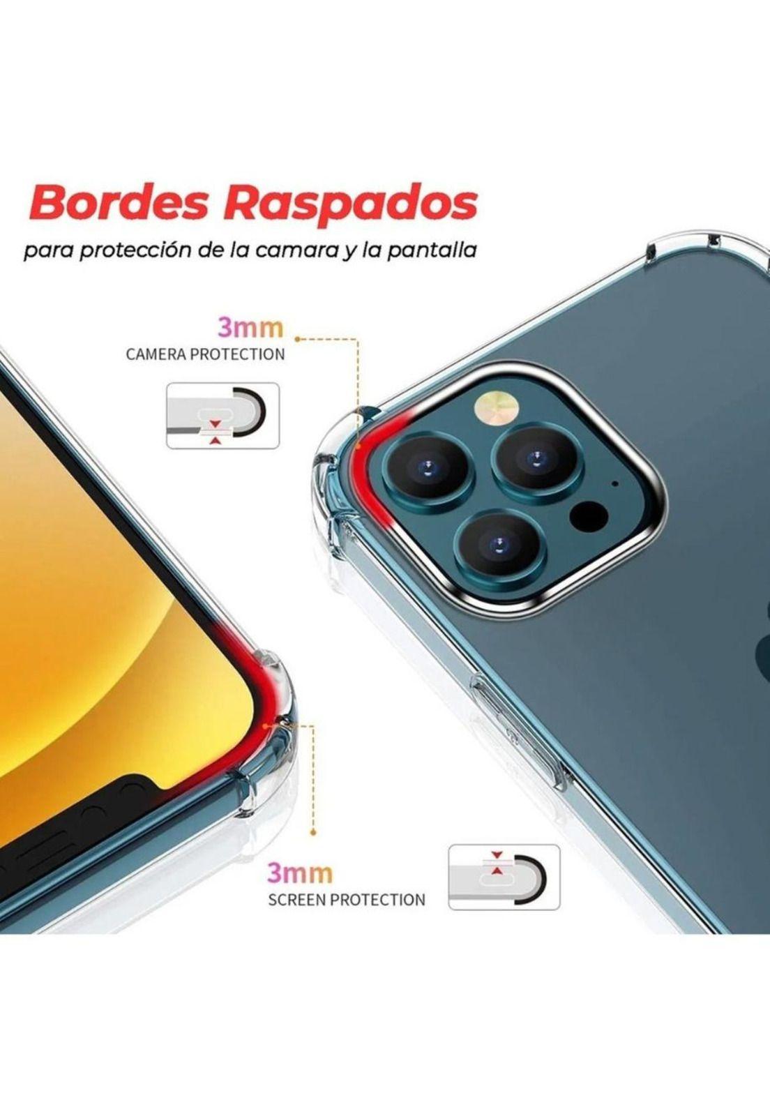 Carcasa Para iPhone 12 Pro Max Transparente Reforzada-4