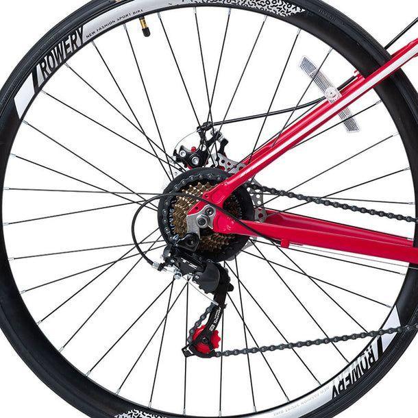 Bicicleta Urbana Hestia 21 Cambios Aluminio Rojo-3
