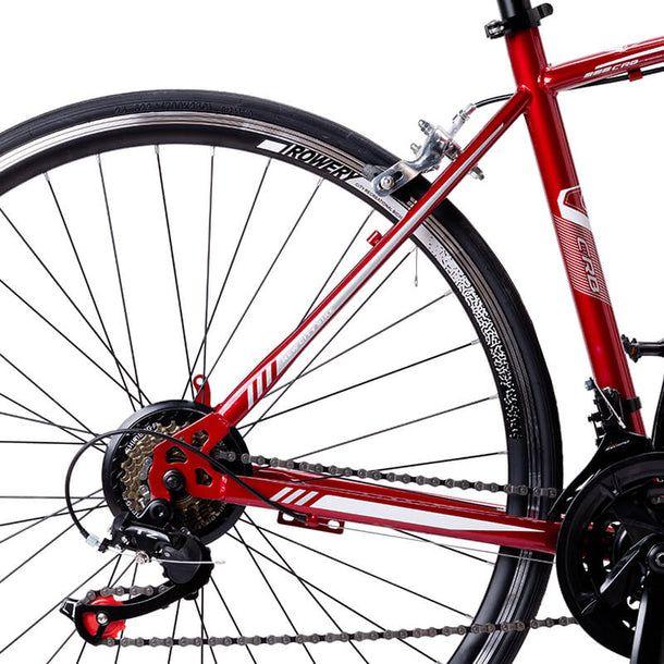 Bicicleta Urbana Ares 21 Cambios Acero Rojo-4