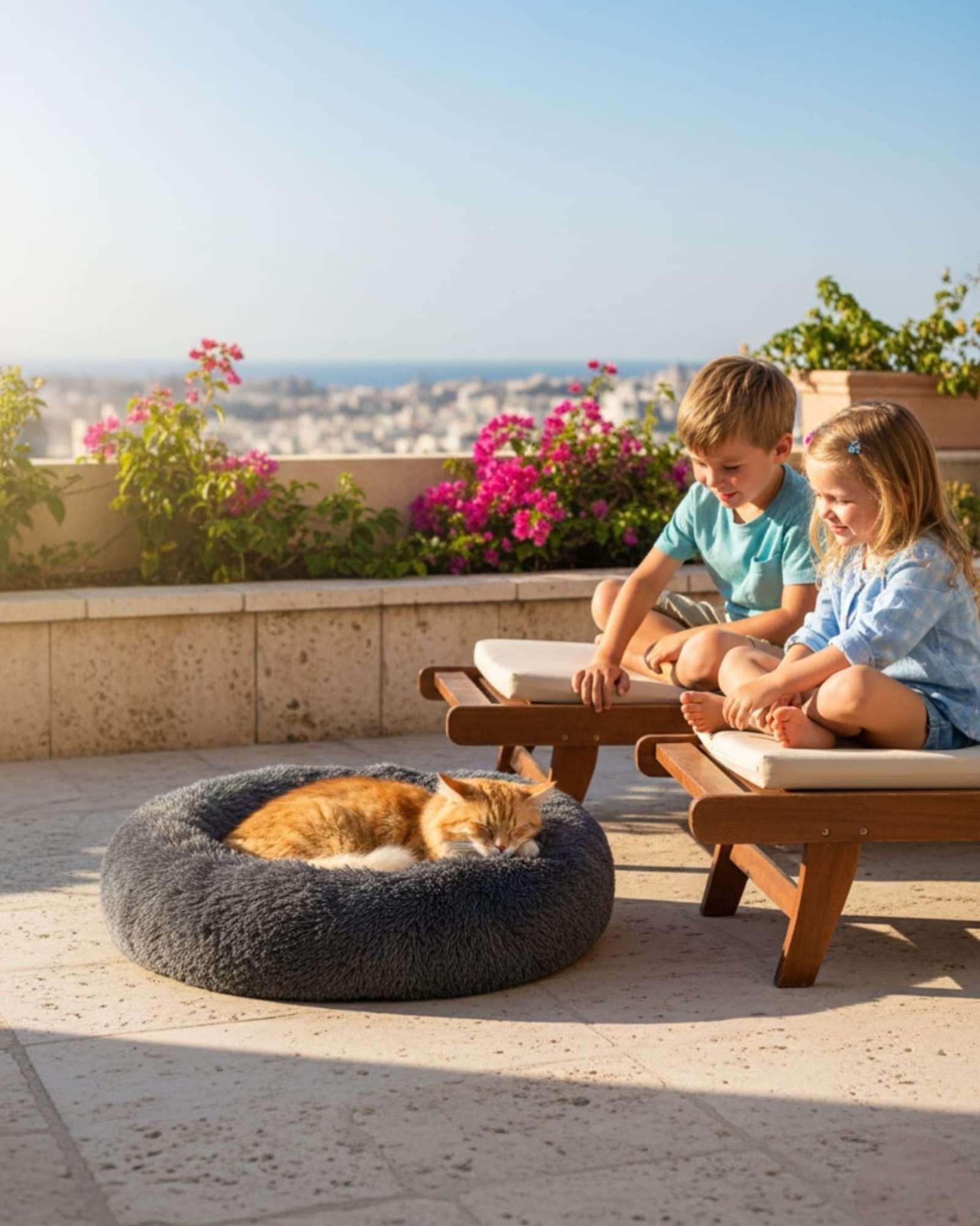 Cama Acolchada de Alta Densidad para tus mascotas 70 cm negro-3