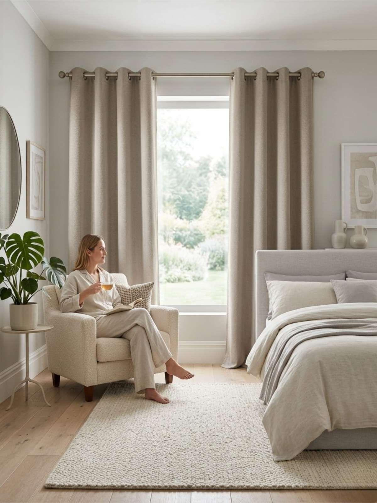 Juegos de Cortina Blackout 150x220 cm beige-3