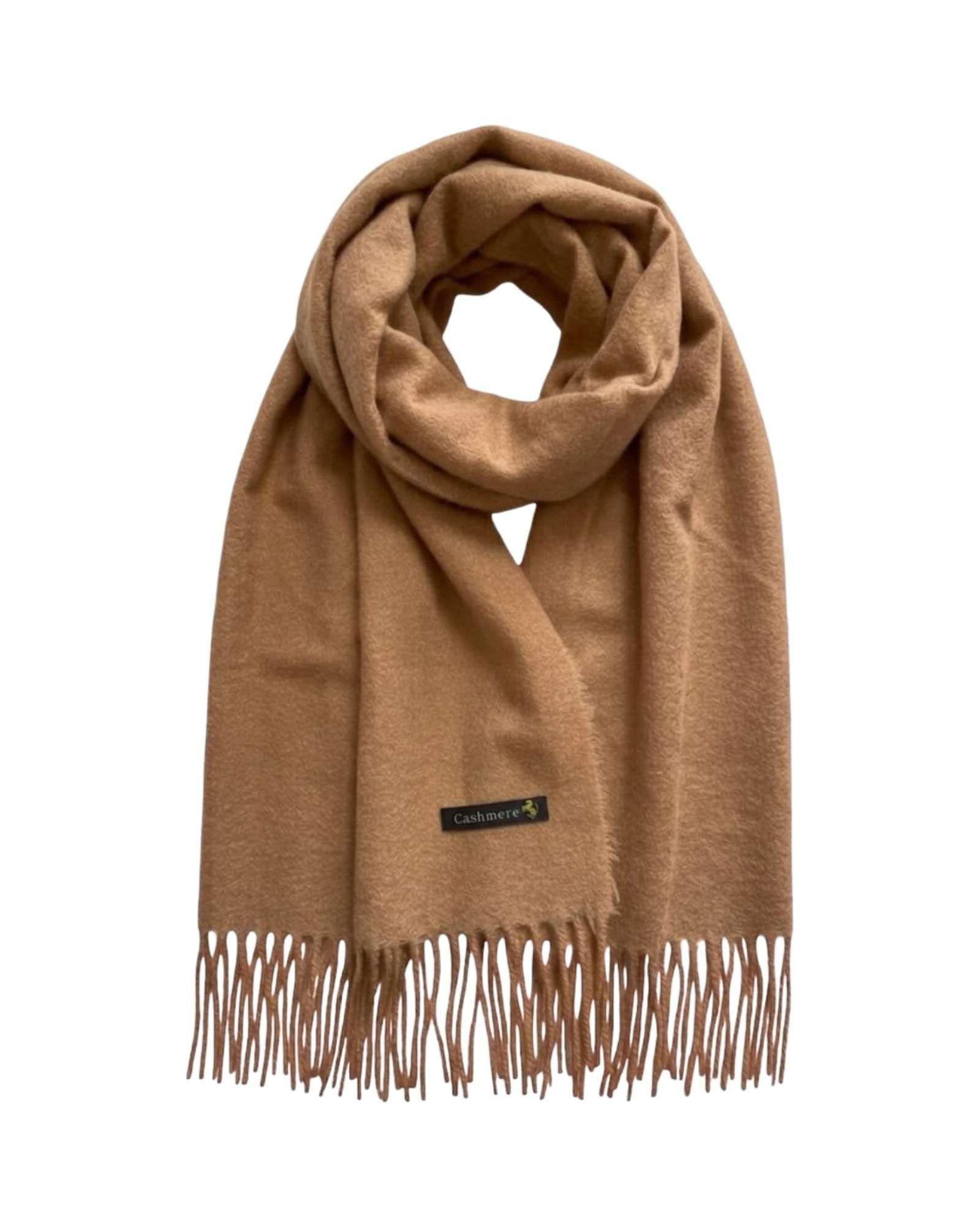 Bufanda Cashmere Premium Unisex Varios Colores café-2