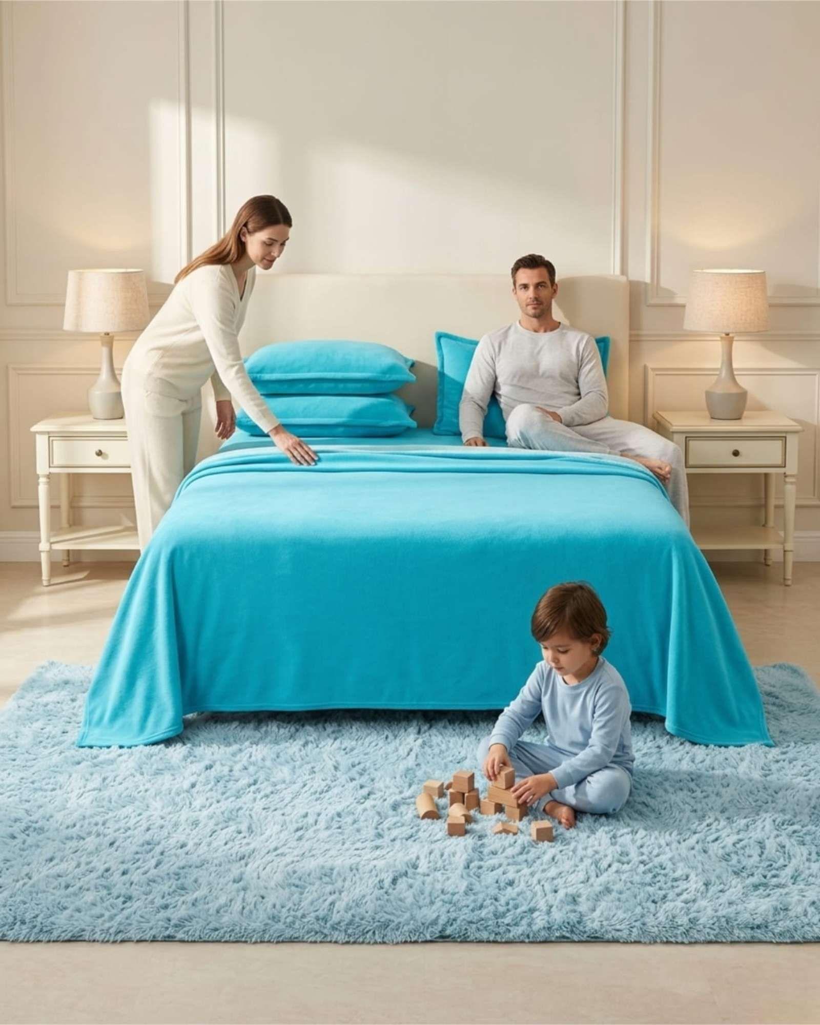 Juego De Sabanas De Polar Ultra Suave 2 Plazas m4-4