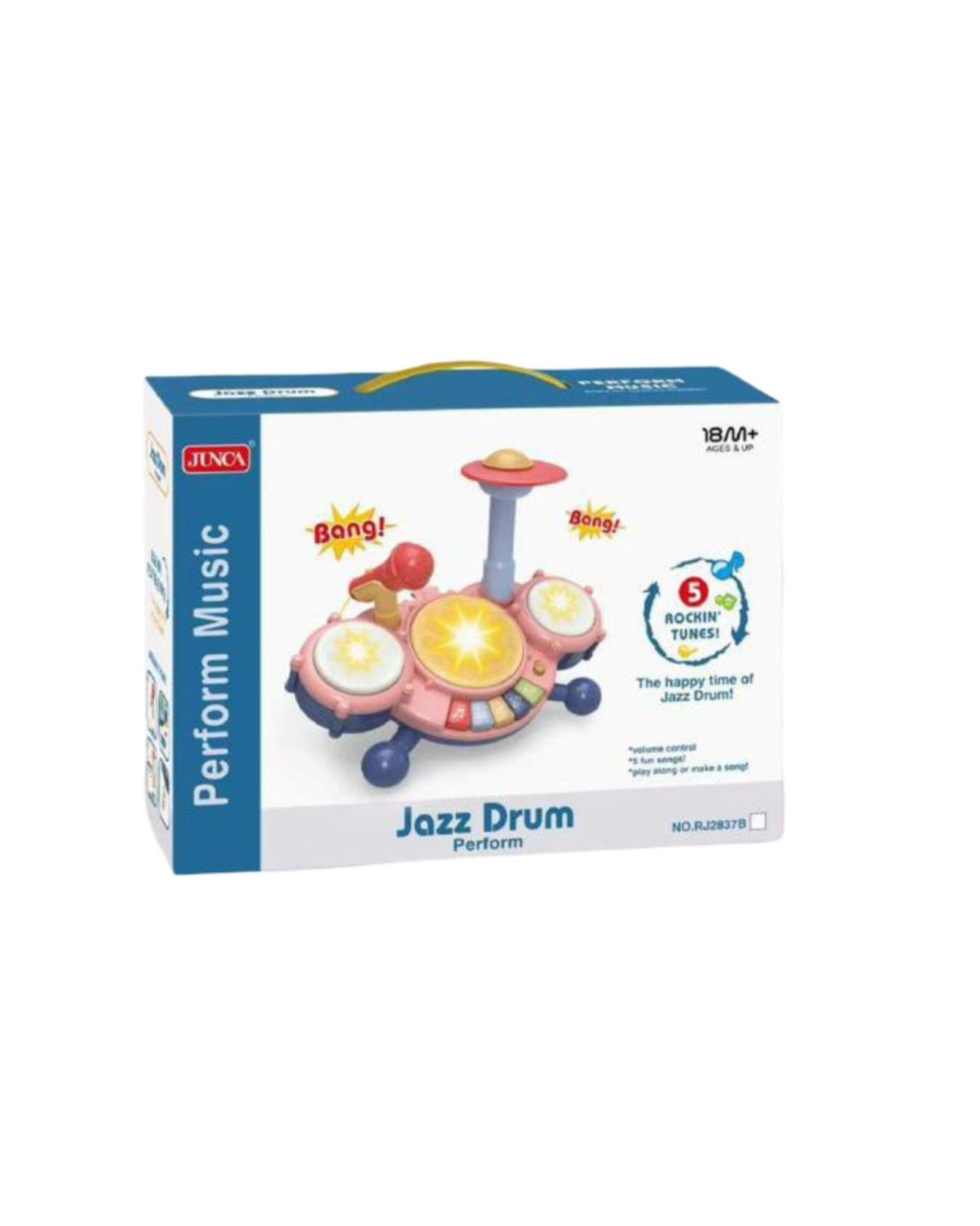 Juguete Didáctico Batería Musical Con Luces Y Sonido Para Bebé Rosa-5