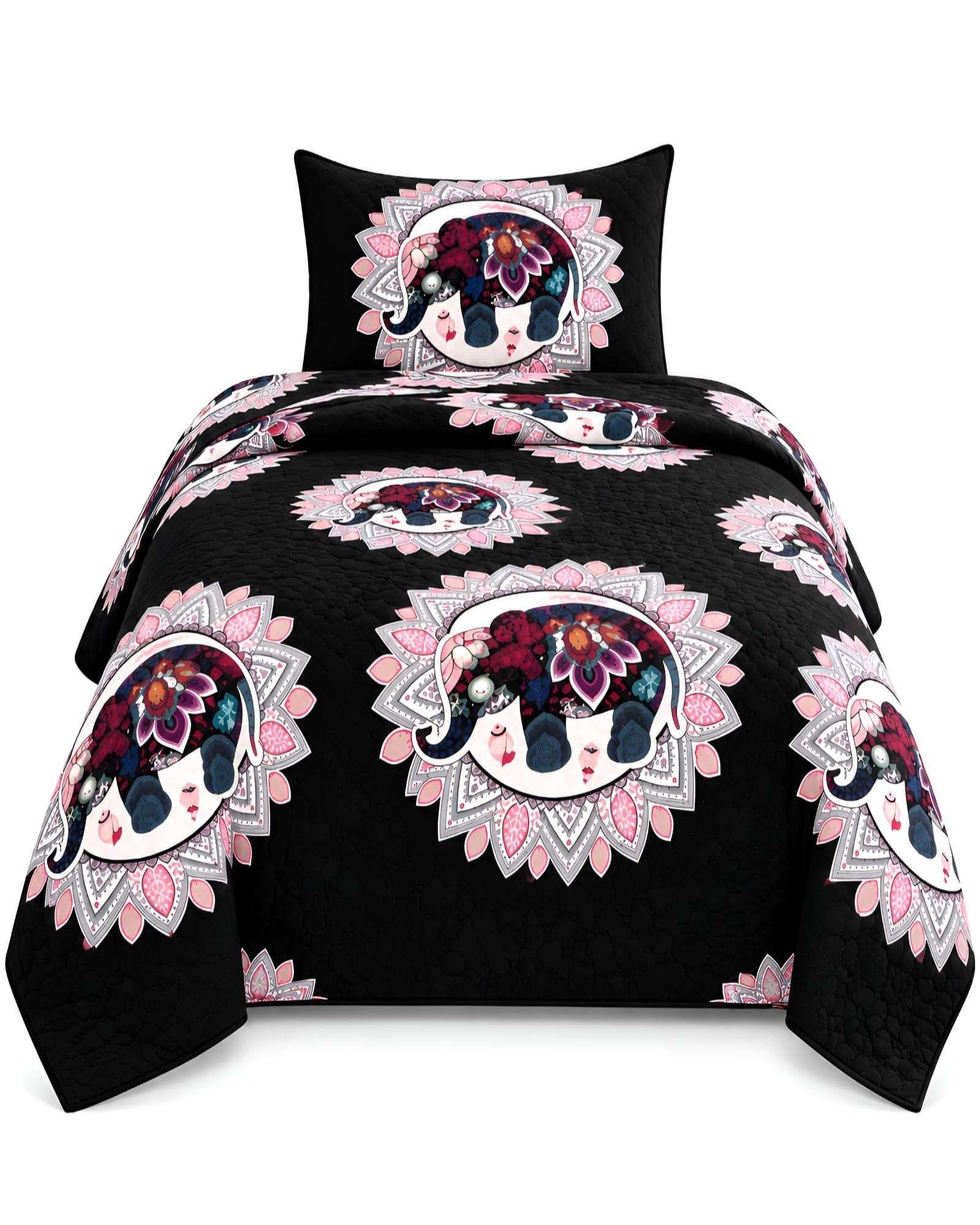 Set Quilt Verano 1.5 Plazas + Almohada + Funda De Almohada 06-5