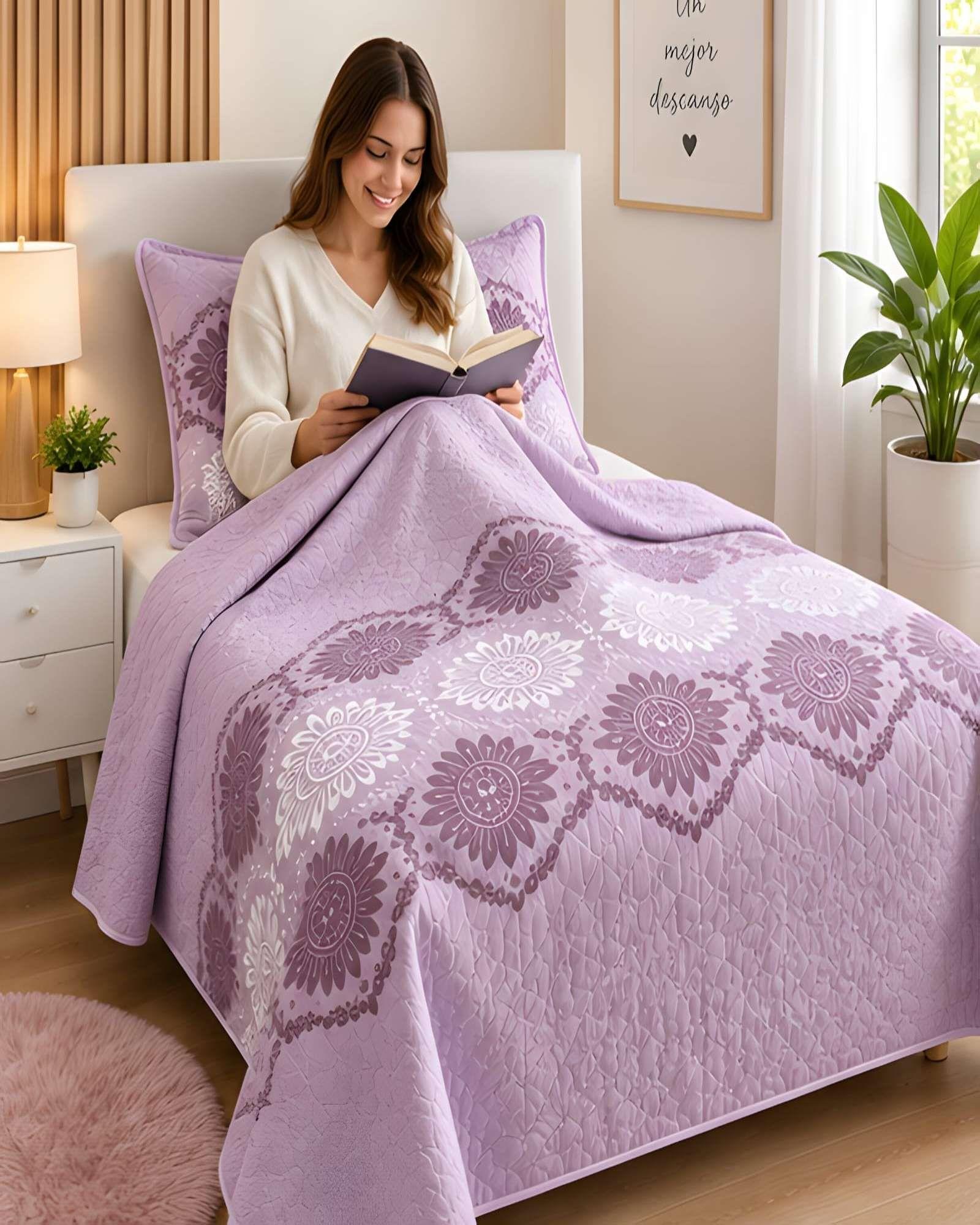 Set de Cubrecama y Funda de Almohada 1.5 plaza 180x230cm A16-1