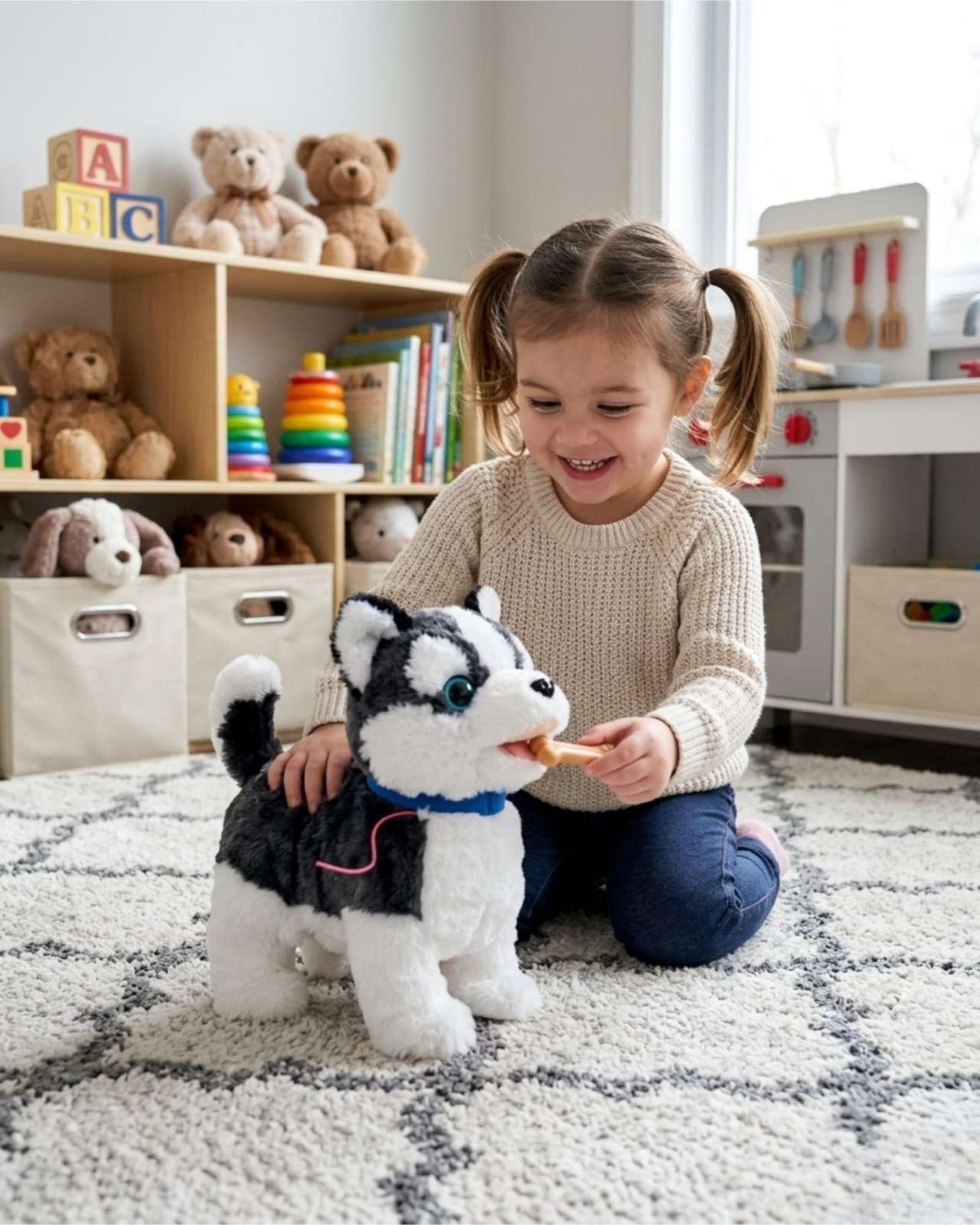 Siberiano Interactivo con Movimiento Real "El Compañero de Aventuras que Jamás Olvidará"-4