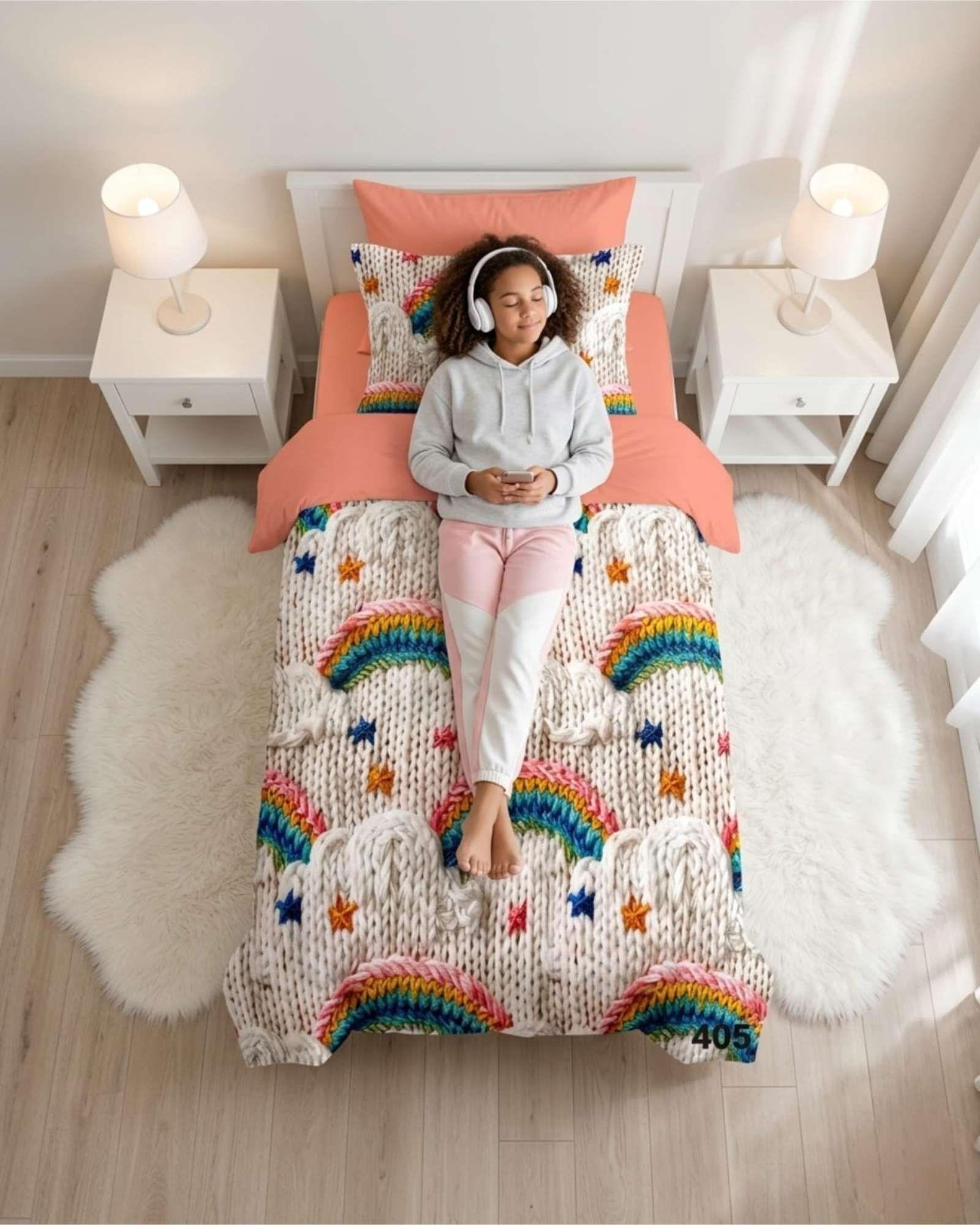 Quilt Cubrecamas Ligero Verano Efecto 5D Plaza y Media PM13-1