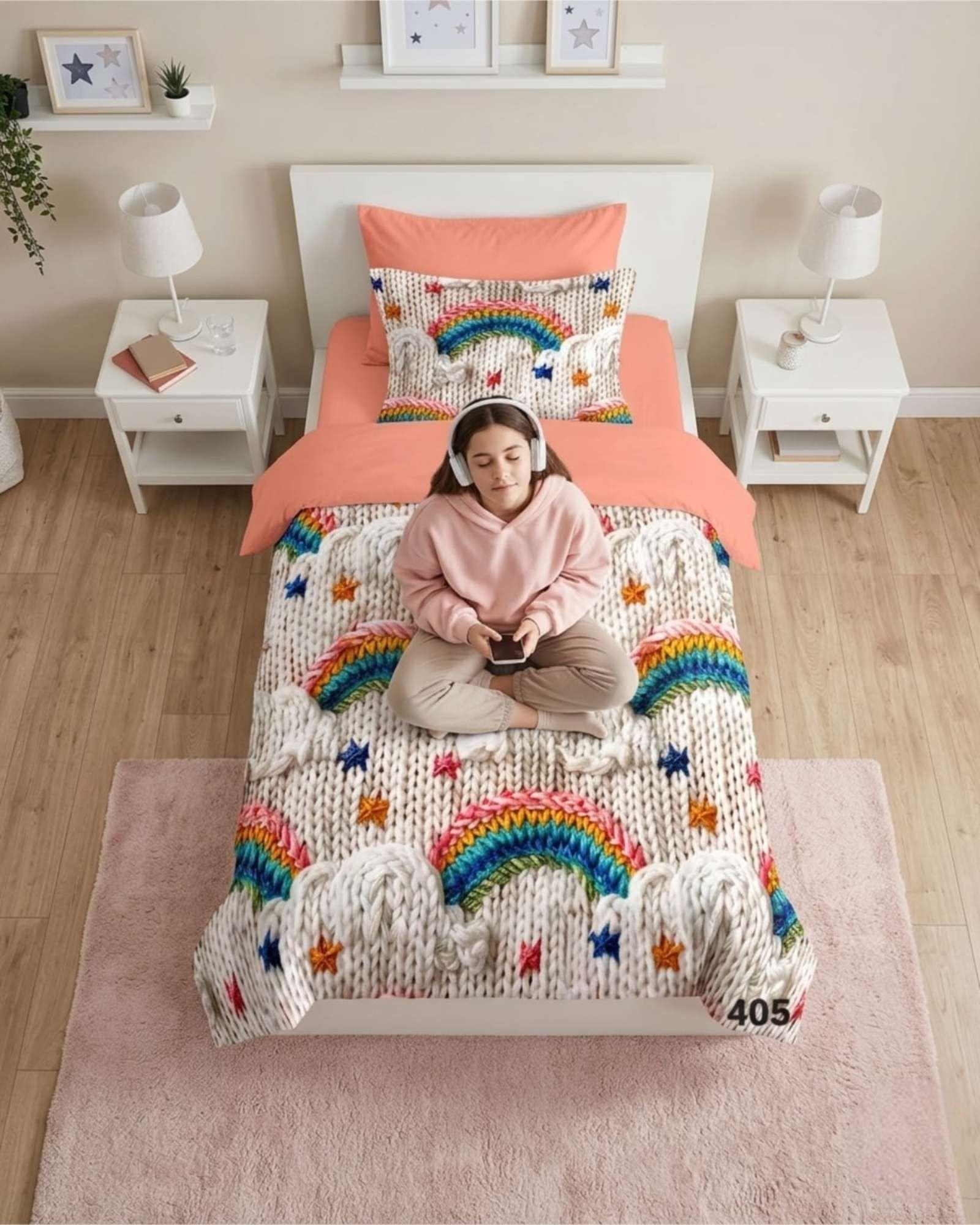 Quilt Cubrecamas Ligero Verano Efecto 5D Plaza y Media PM13-3