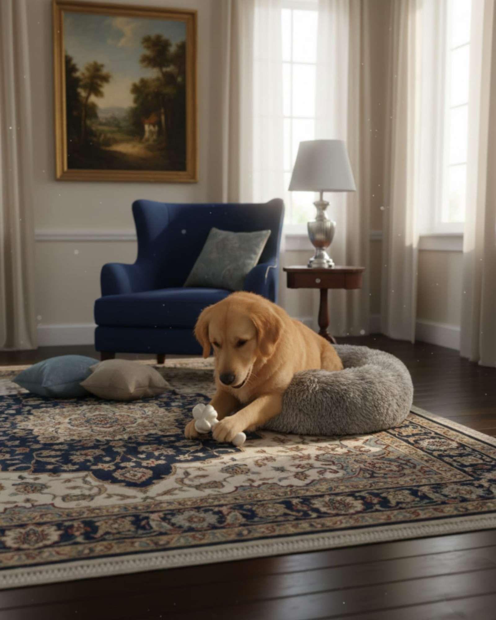 Cama Acolchada de Alta Densidad para tus mascotas 100 cm gris-4