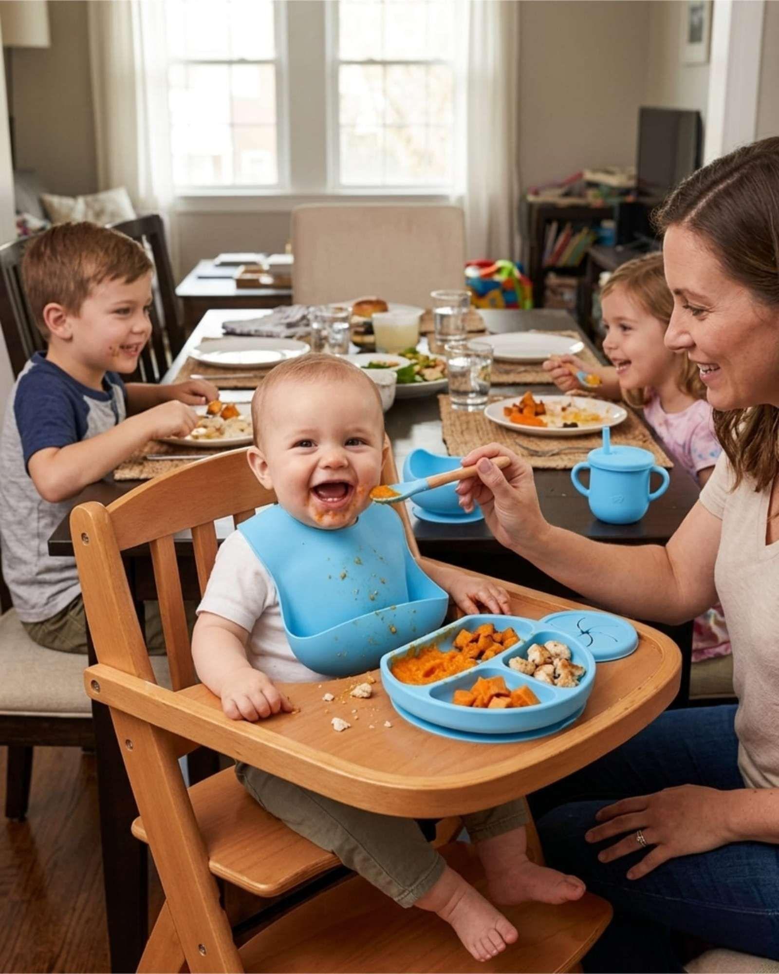 Set De Alimentación De Silicona Con Tapa Para Bebé Libre BPA 10 piezas A4-3
