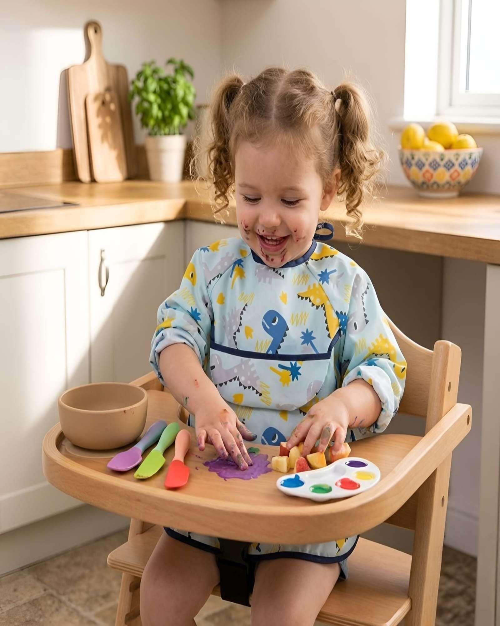 Babero Con Mangas Para Bebé Pintura Y Manualidades m6-3