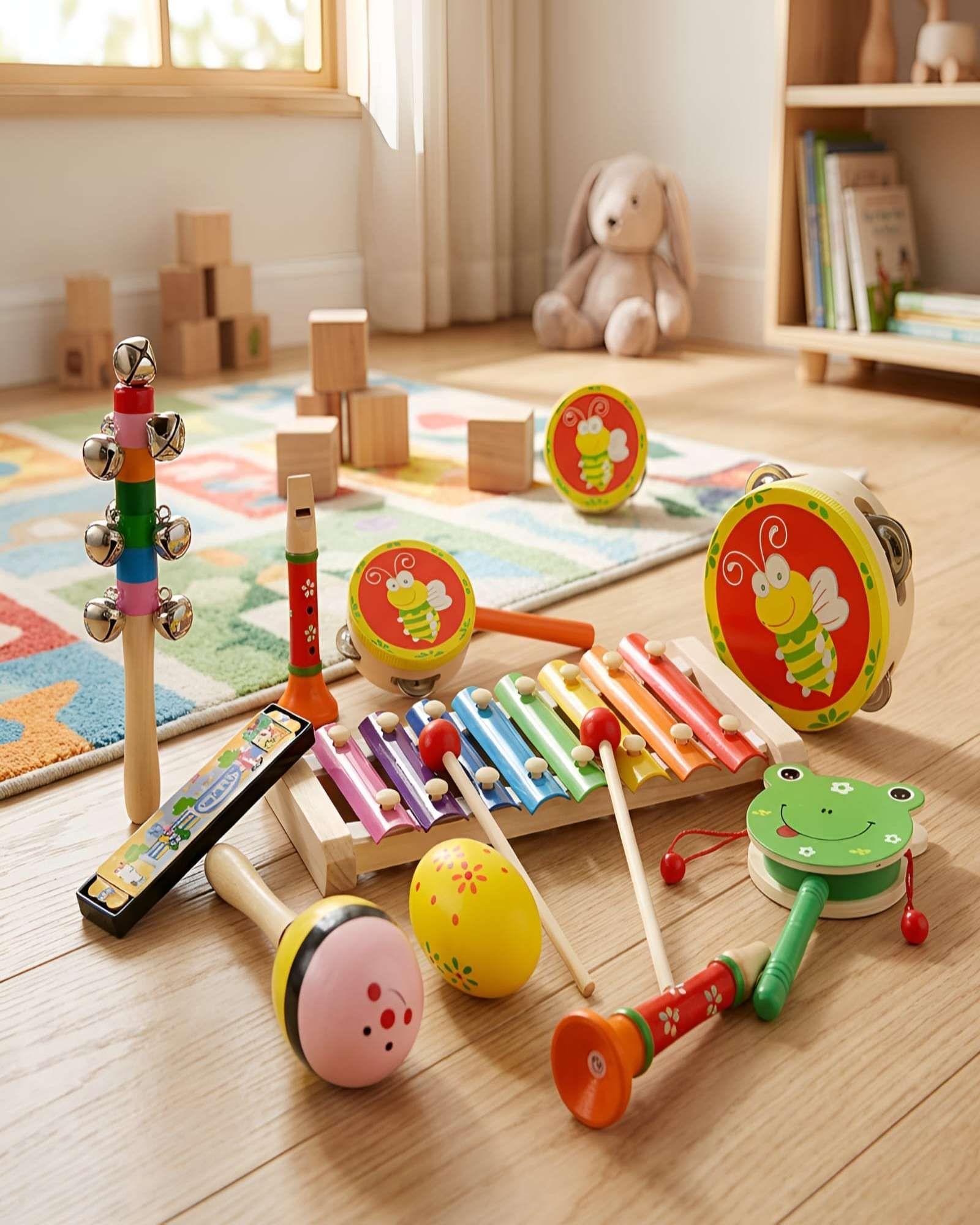 Set de Instrumentos Musicales de Madera para Niños-3
