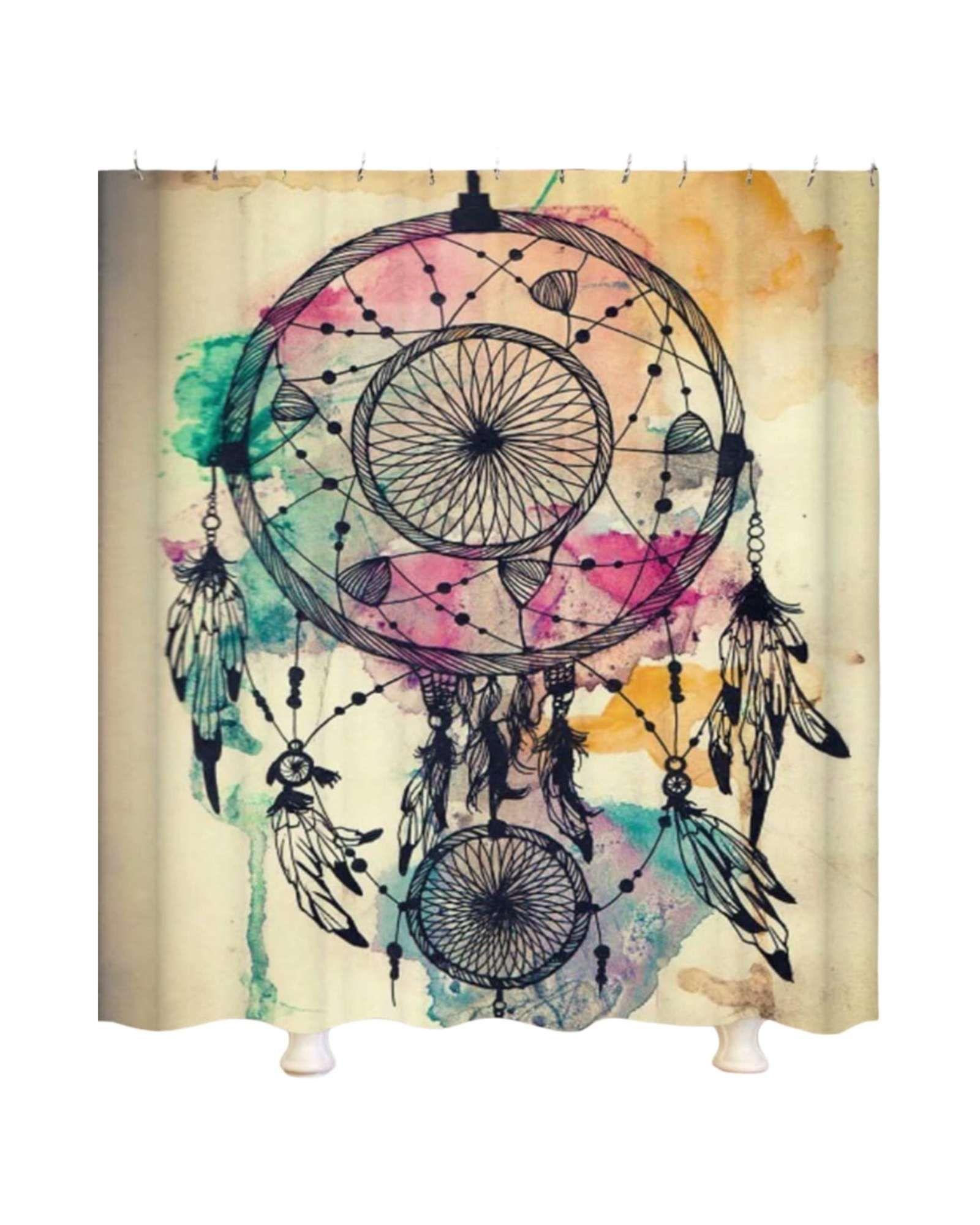 Cortina de Baño Tela Género + Forro Impermeable c03-3