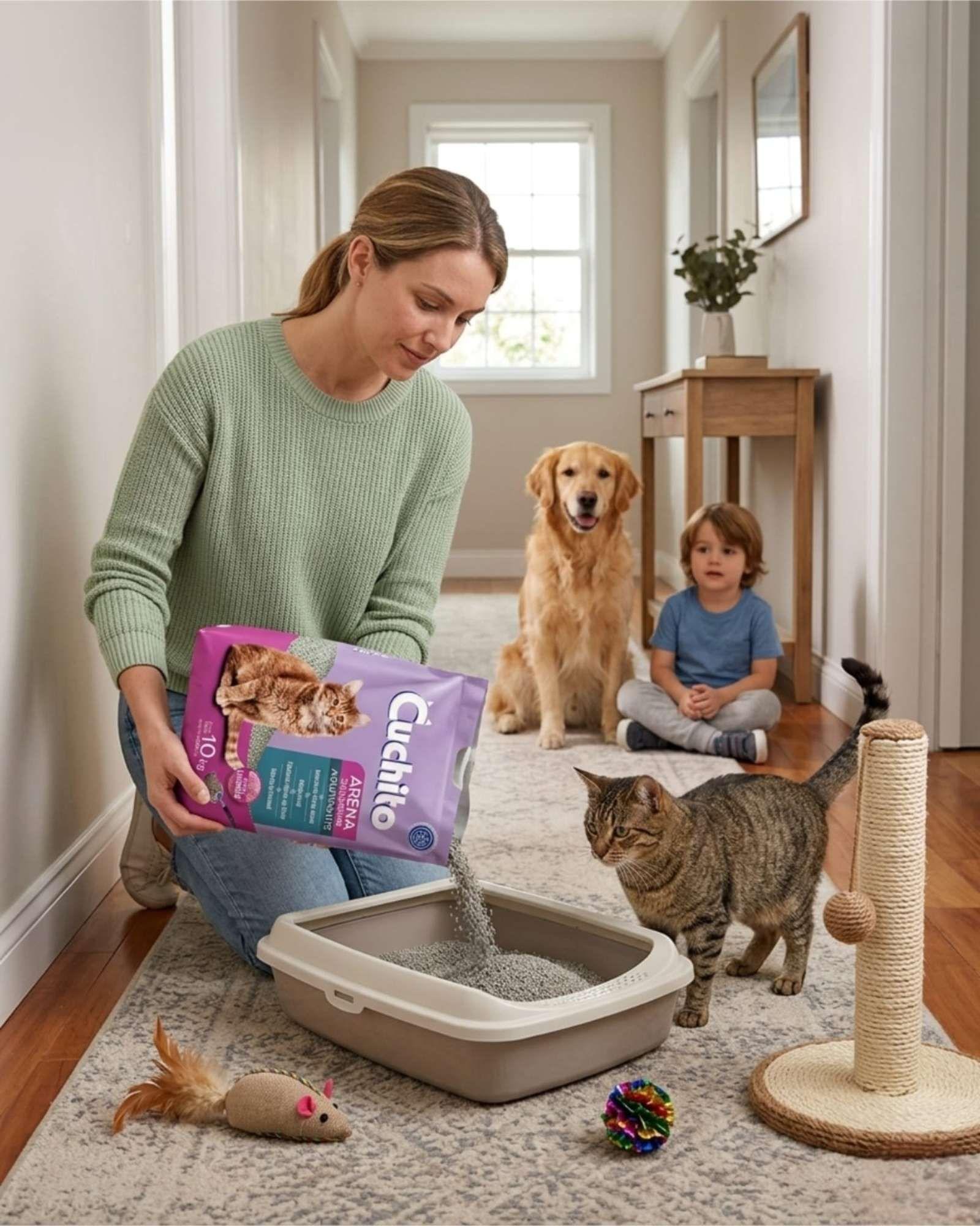 Arena Para Gatos Aglutinante Sanitaria Lavanda 10 Kg-3