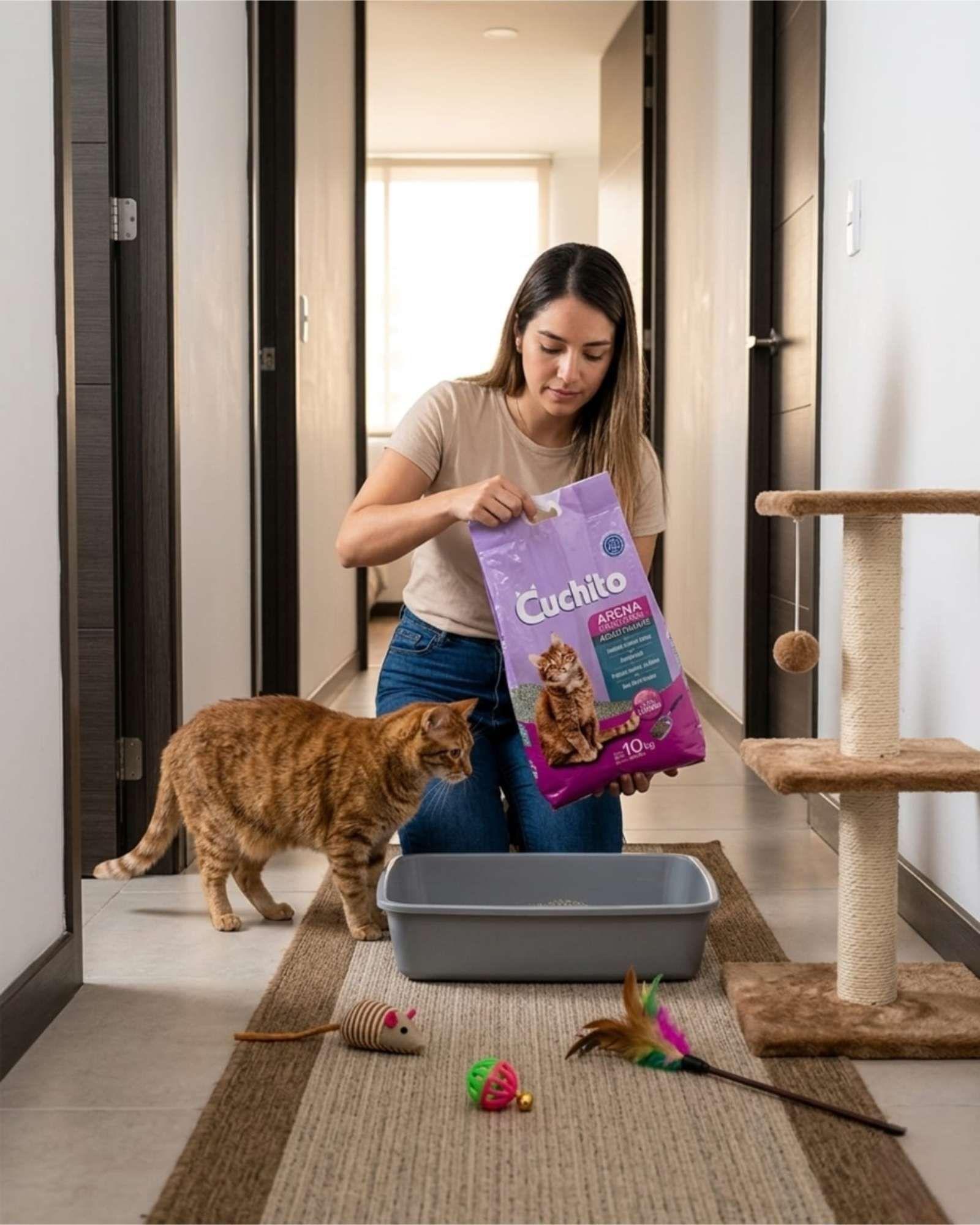Arena Para Gatos Aglutinante Sanitaria Lavanda 10 Kg-4