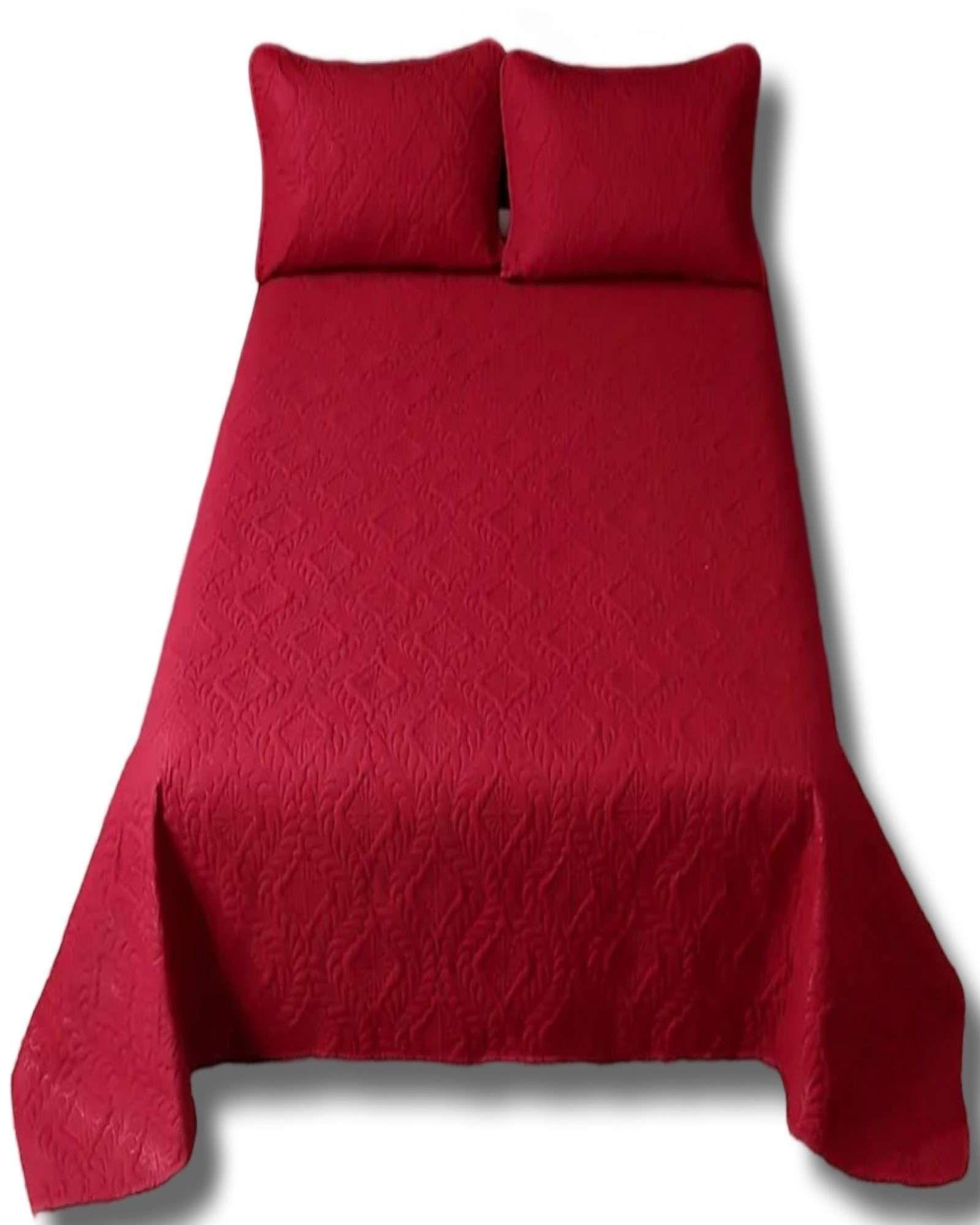 CUBRECAMA ELEGANTE  QUILT VERANO KING - SUPER KING 250 CM X 270 CM BURDEO-2