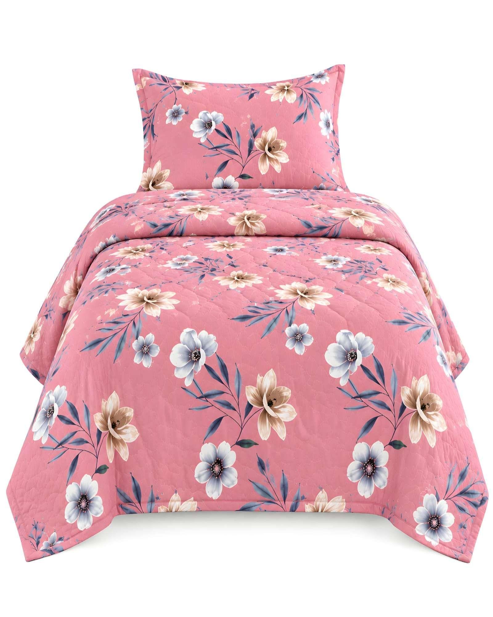 Cubrecama Quilt Verano 1.5 Plazas + Almohada 10-5
