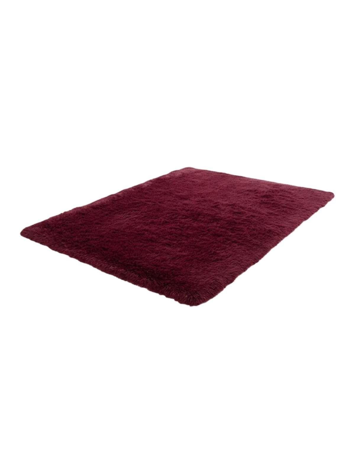 Alfombra Shaggy Pelo Largo 150x200 Cm Suave color burdeo-2