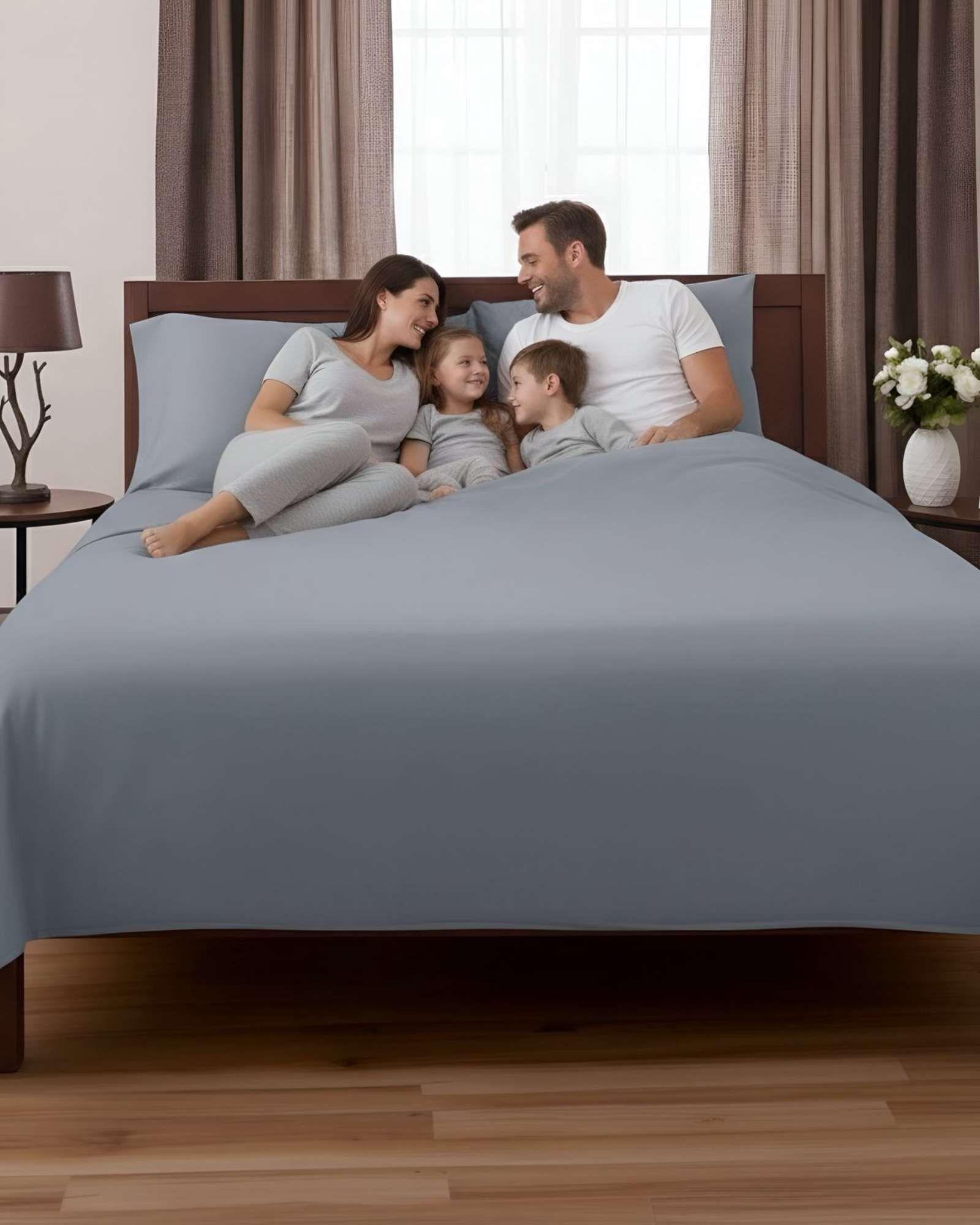 Sábana de Polar Ultra Suave Máxima Calidez y Confort Gris 1,5 plazas-3