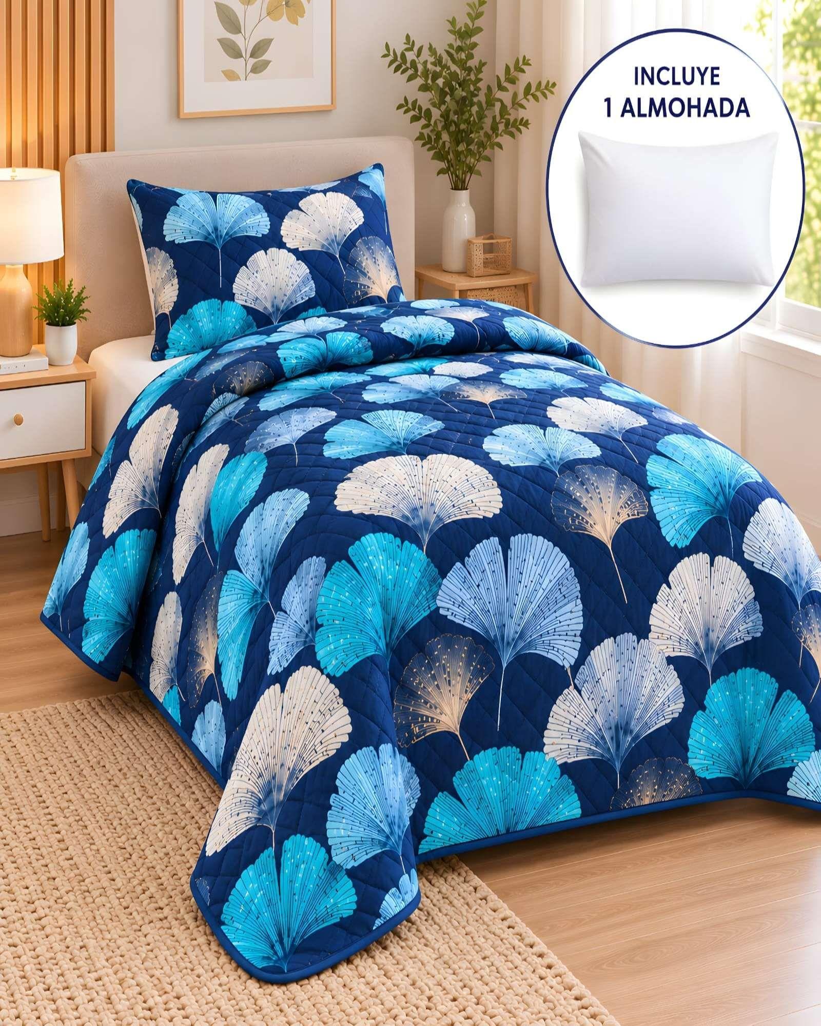 Cubrecama Quilt Verano 1.5 Plazas + Almohada 03-0
