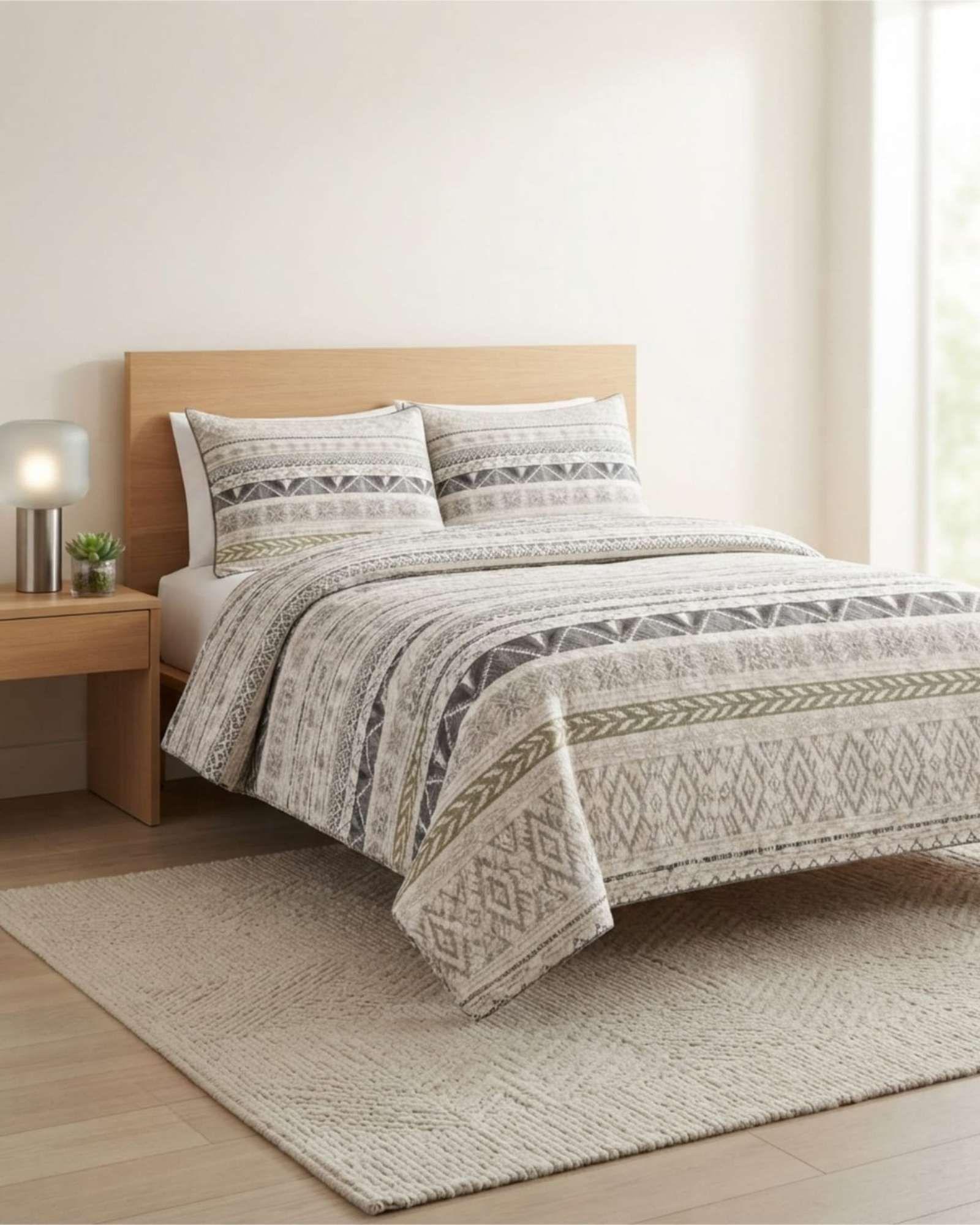 Cubrecamas Delgado 2 Plazas Mas Almohadas Ideal Para Verano m5-0