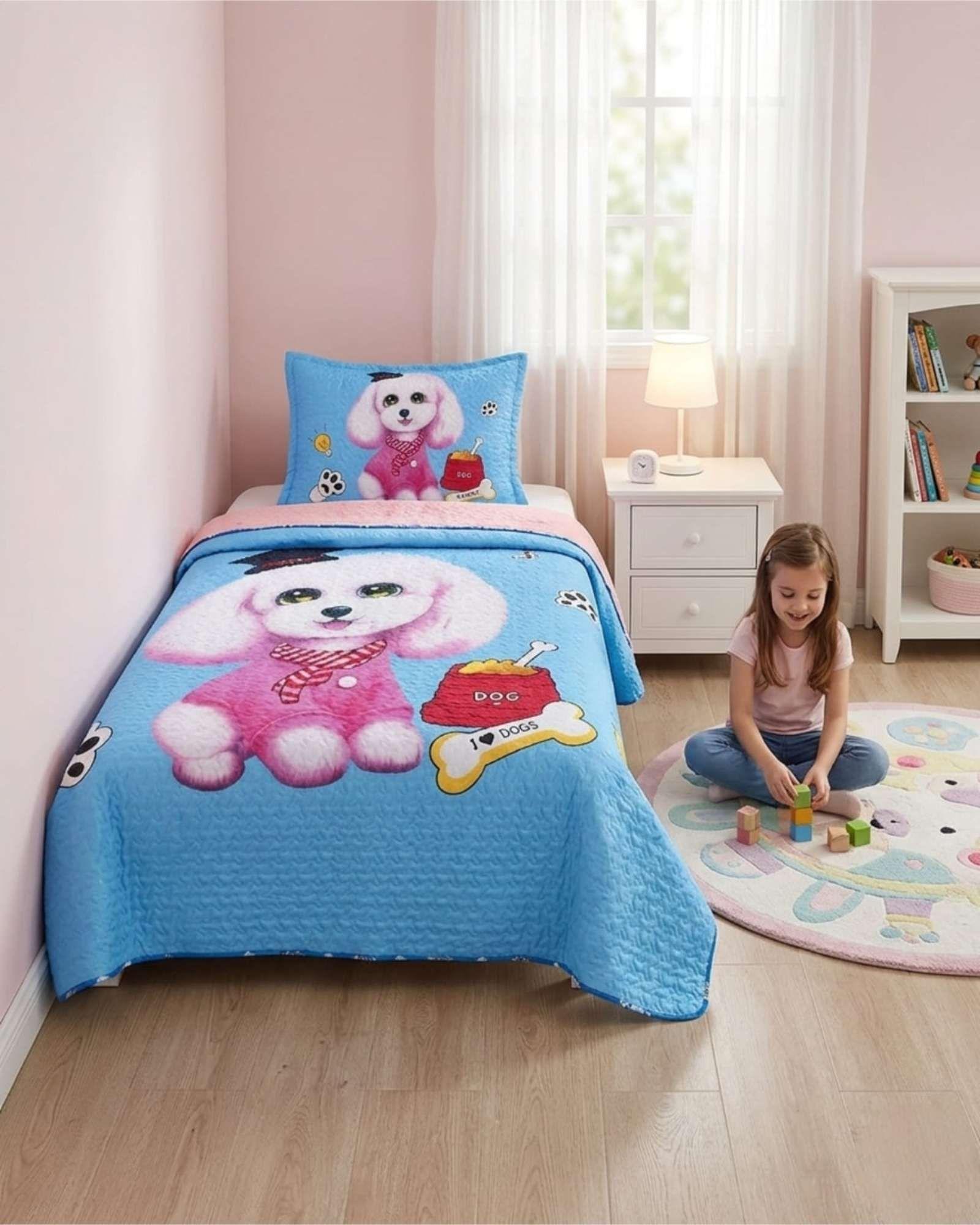Cubrecama Quilt Verano Plaza Y Media Estampado Temática a4-3
