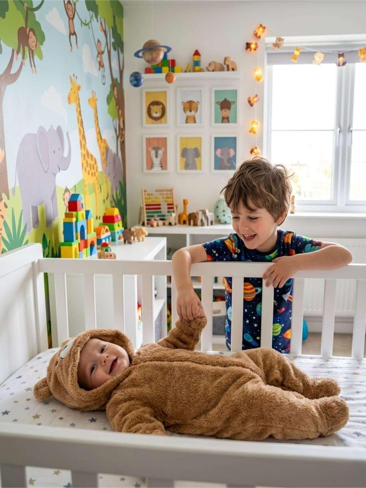 Pijama Enterizo Térmico para Bebé - Peluche Suave 9 a 12 Meses café-4