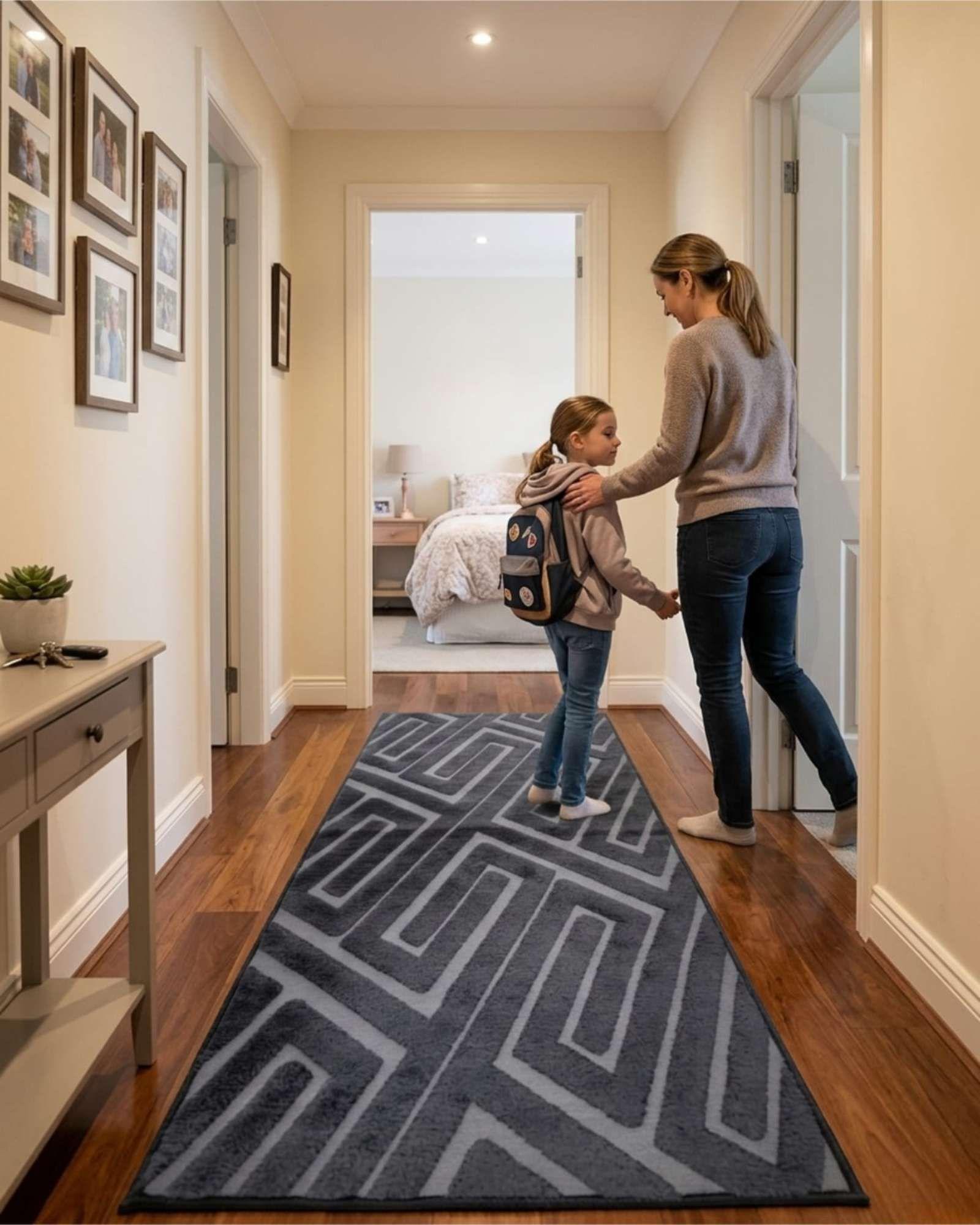 Alfombra de Pasillo Minimalista Jacquard 60x160 Cm m8-3
