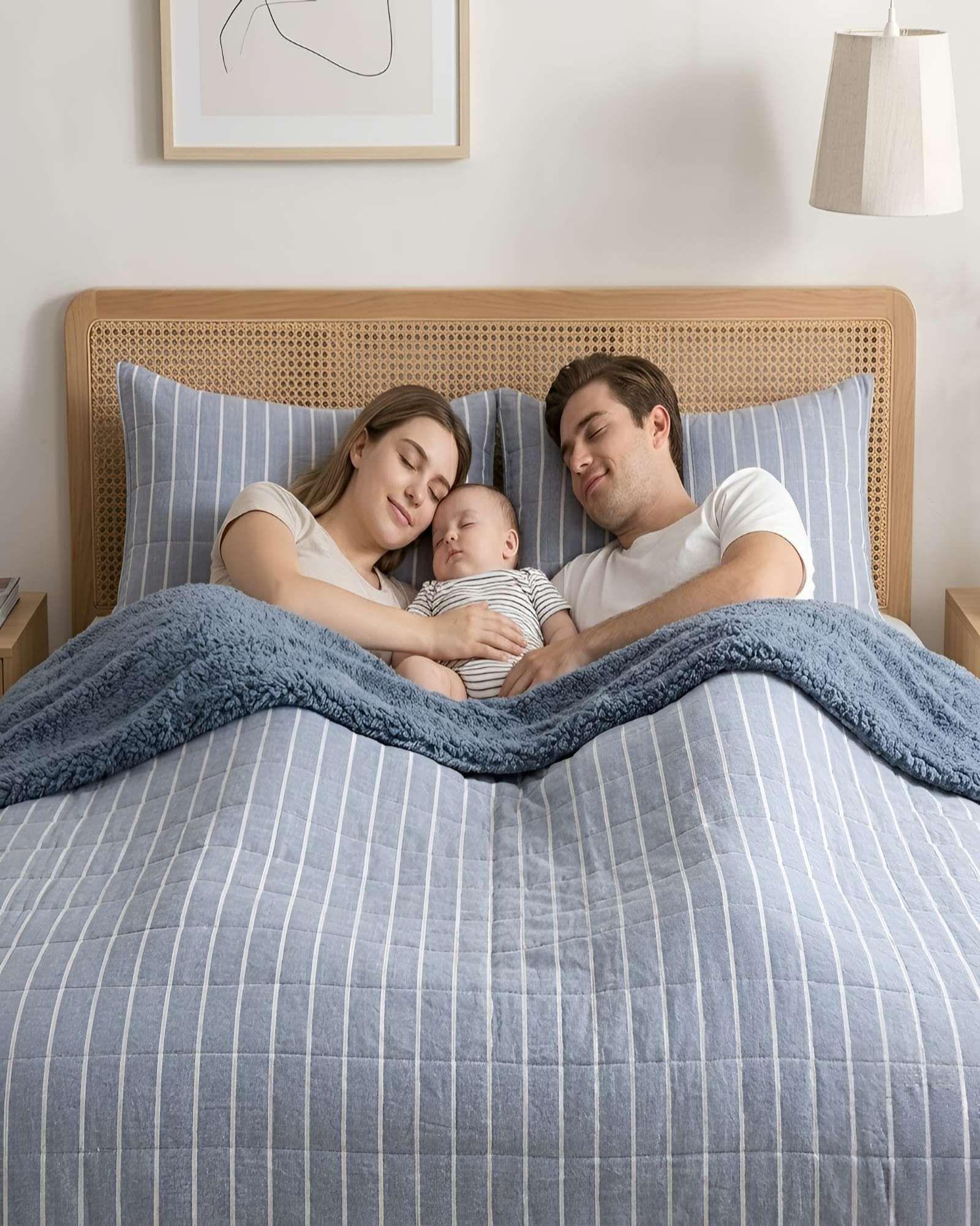Quilt King Palma Cationic Con Sherpa Para Invierno m2-2
