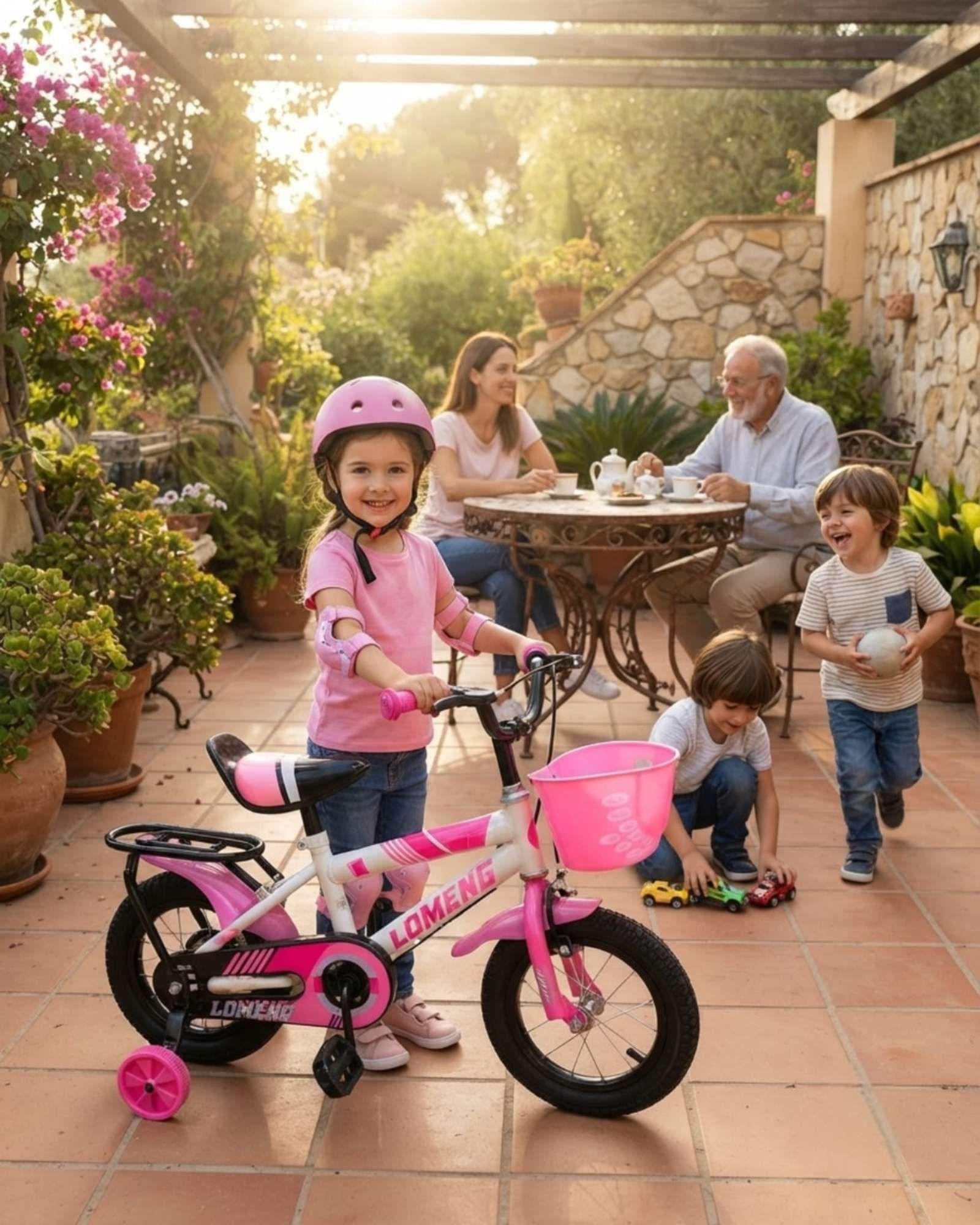 Bicicleta Para Niños Aro 14 Con Kit De Protección Y Casco 03-4