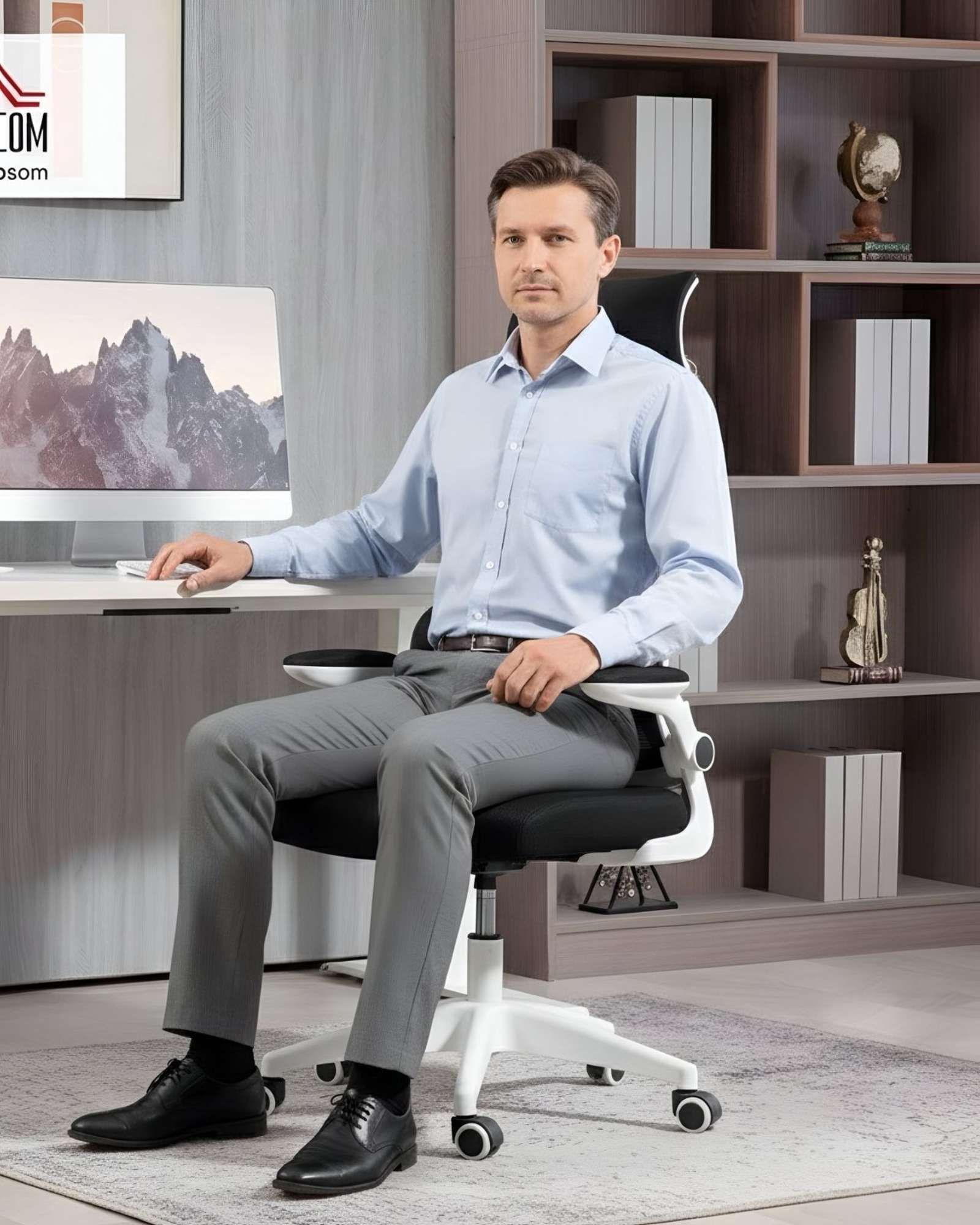 Silla Ergonómica Pro Máximo Confort con Apoyacabeza Ajustable Negra-2