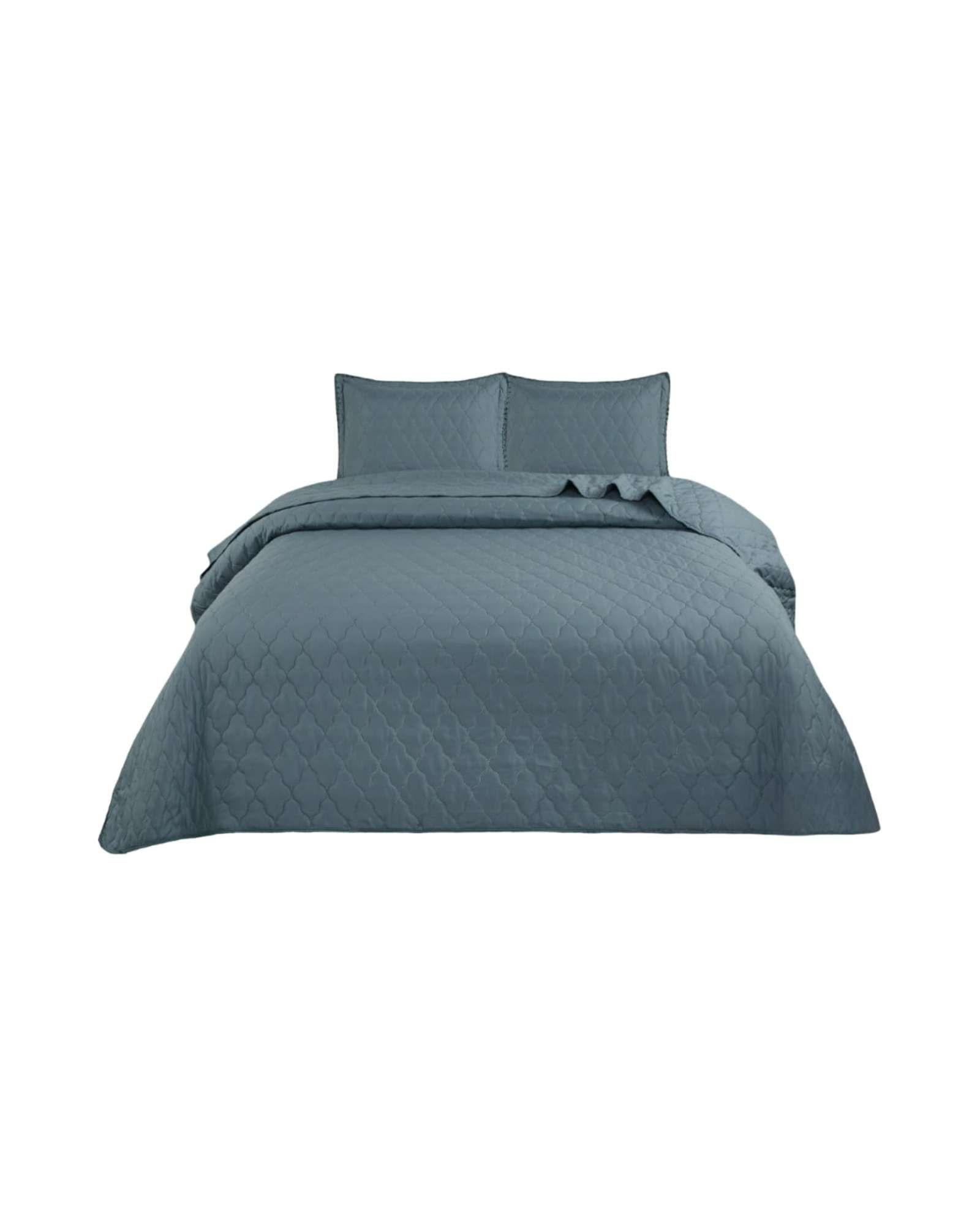 Cobertores de Verano-Primavera con Diseño de Pompon (2 plazas) azul-2