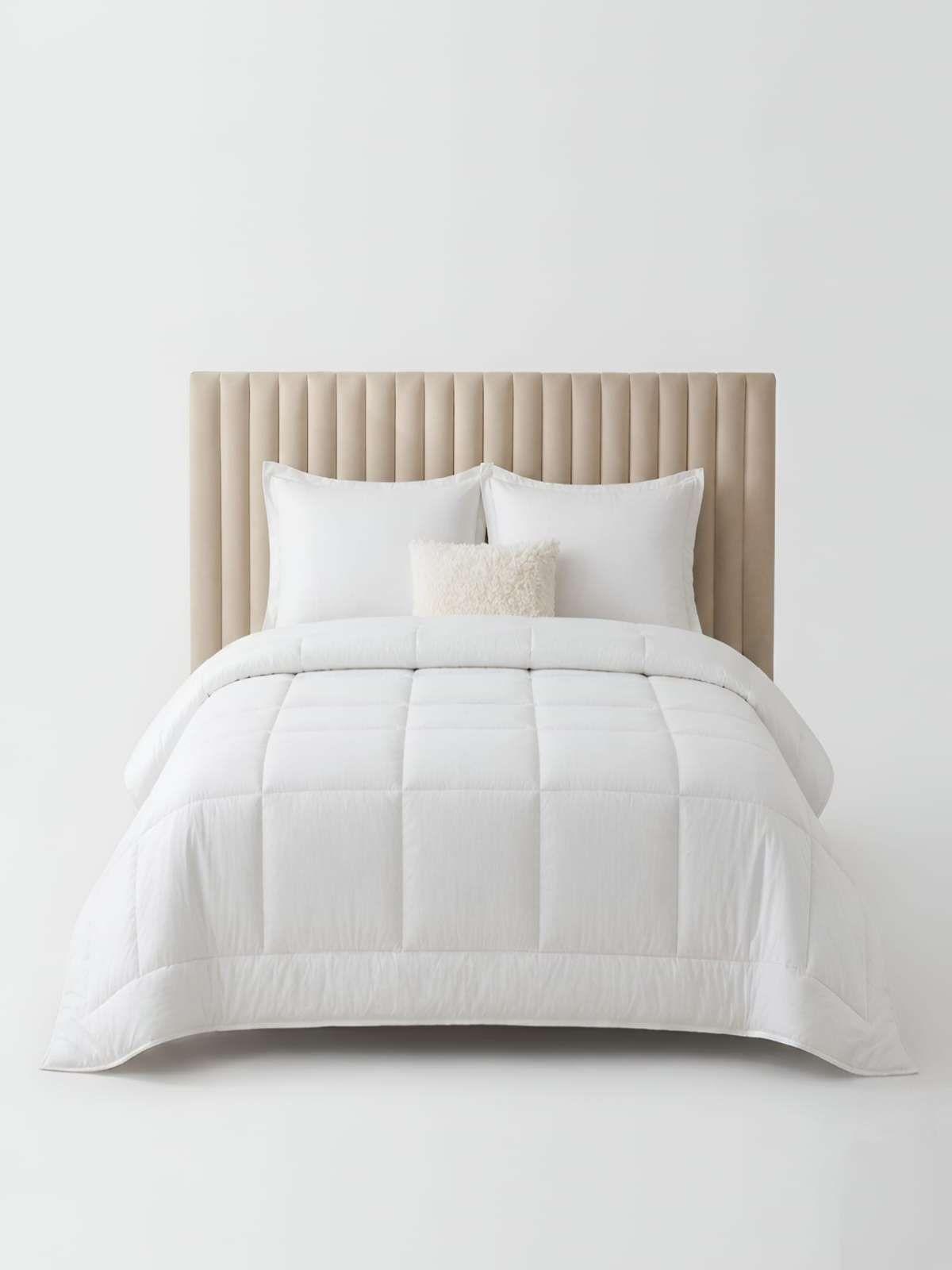 Cubrecama Quilt King Delgado Resistente a Arrugas blanco-2