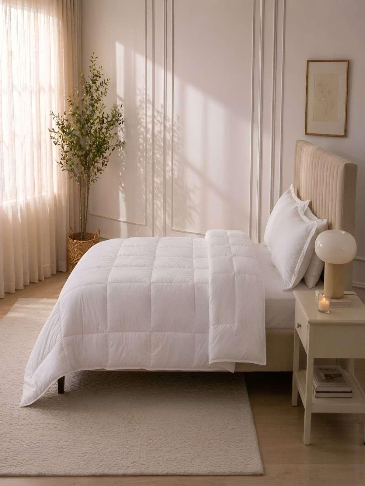 Cubrecama Quilt King Delgado Resistente a Arrugas blanco-3