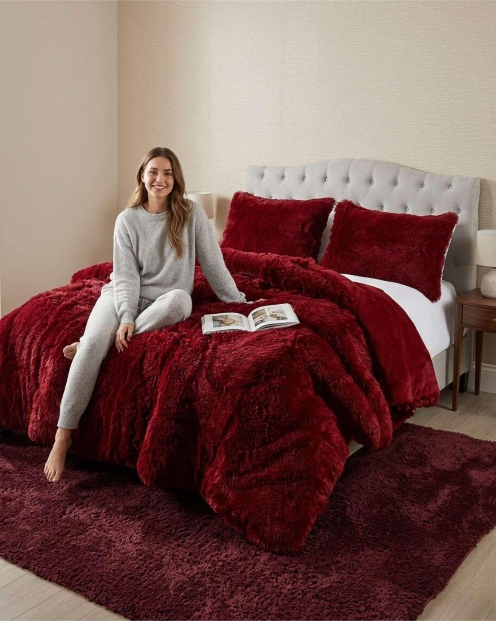 Cubrecama Peludo Plaza y media Pelo Largo con Chiporro 03-3