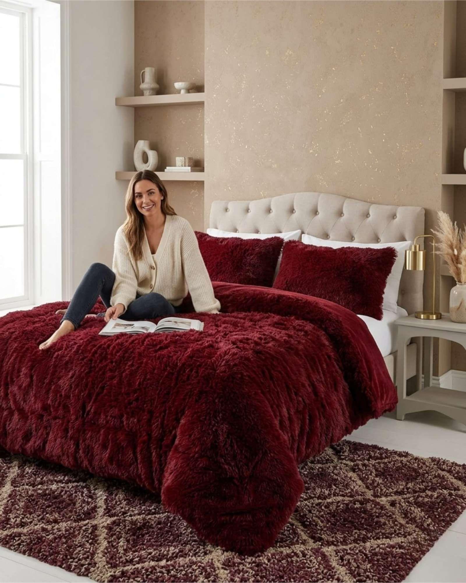 Cubrecama Peludo Plaza y media Pelo Largo con Chiporro 03-4