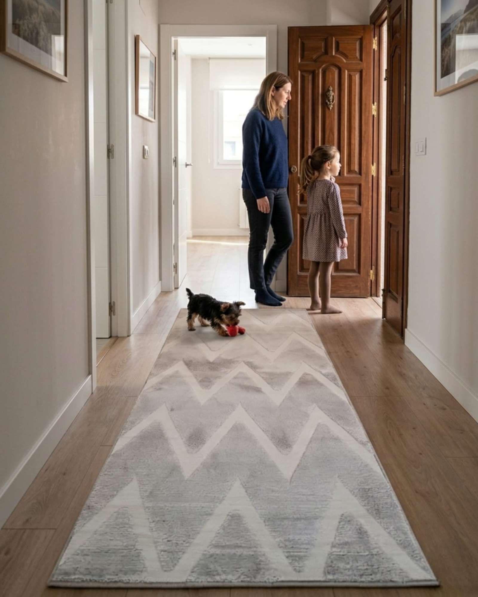 Alfombra de Pasillo Minimalista Jacquard 60x160 Cm m7-1