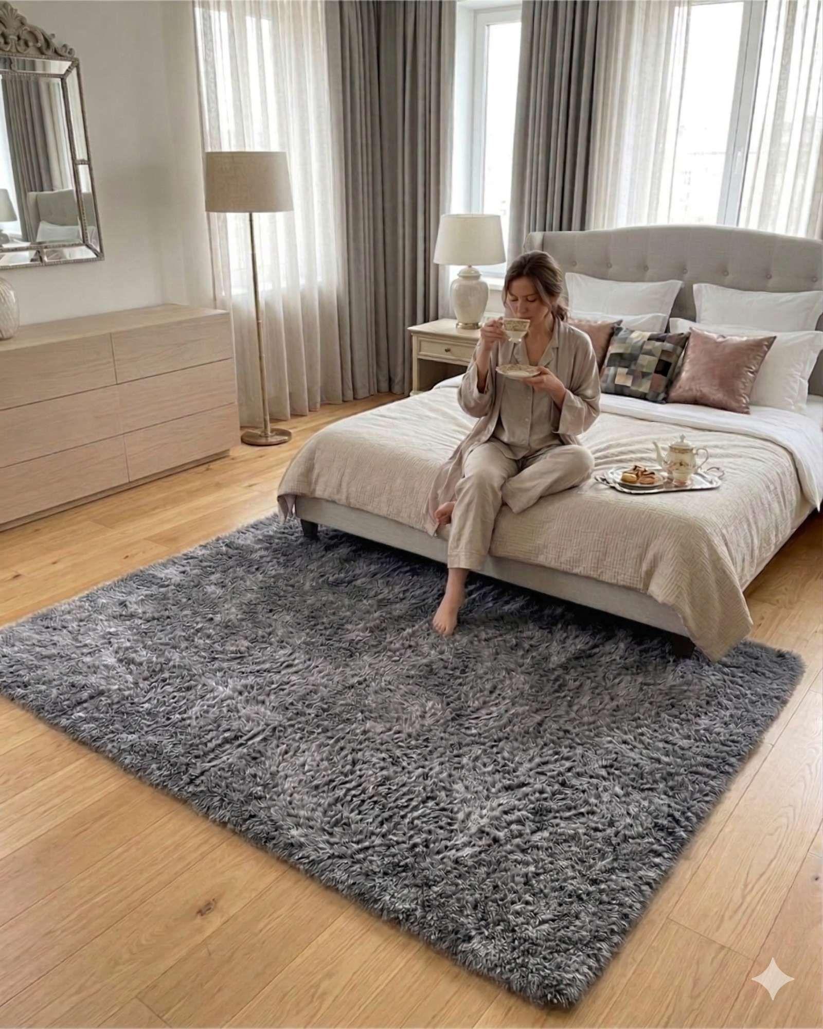 Alfombra Shaggy Peluda Extra Suave VERANO / INVIERNO 180 x 200 cm -15-2