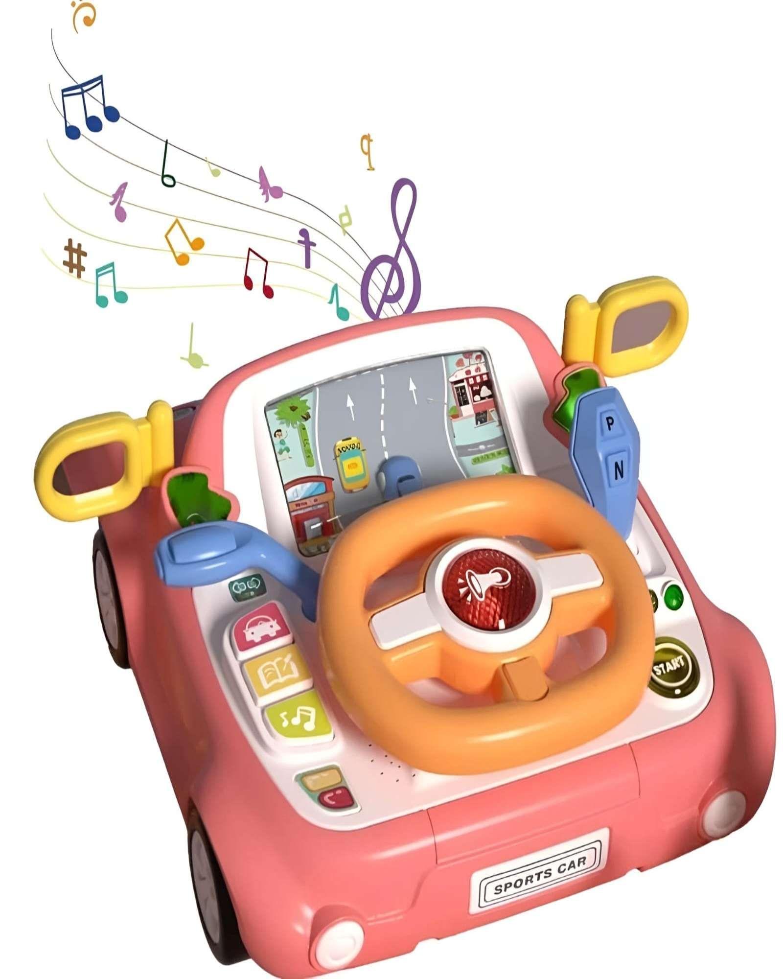 Juguete Volante Didáctico Musical Sports Car para Niños-3
