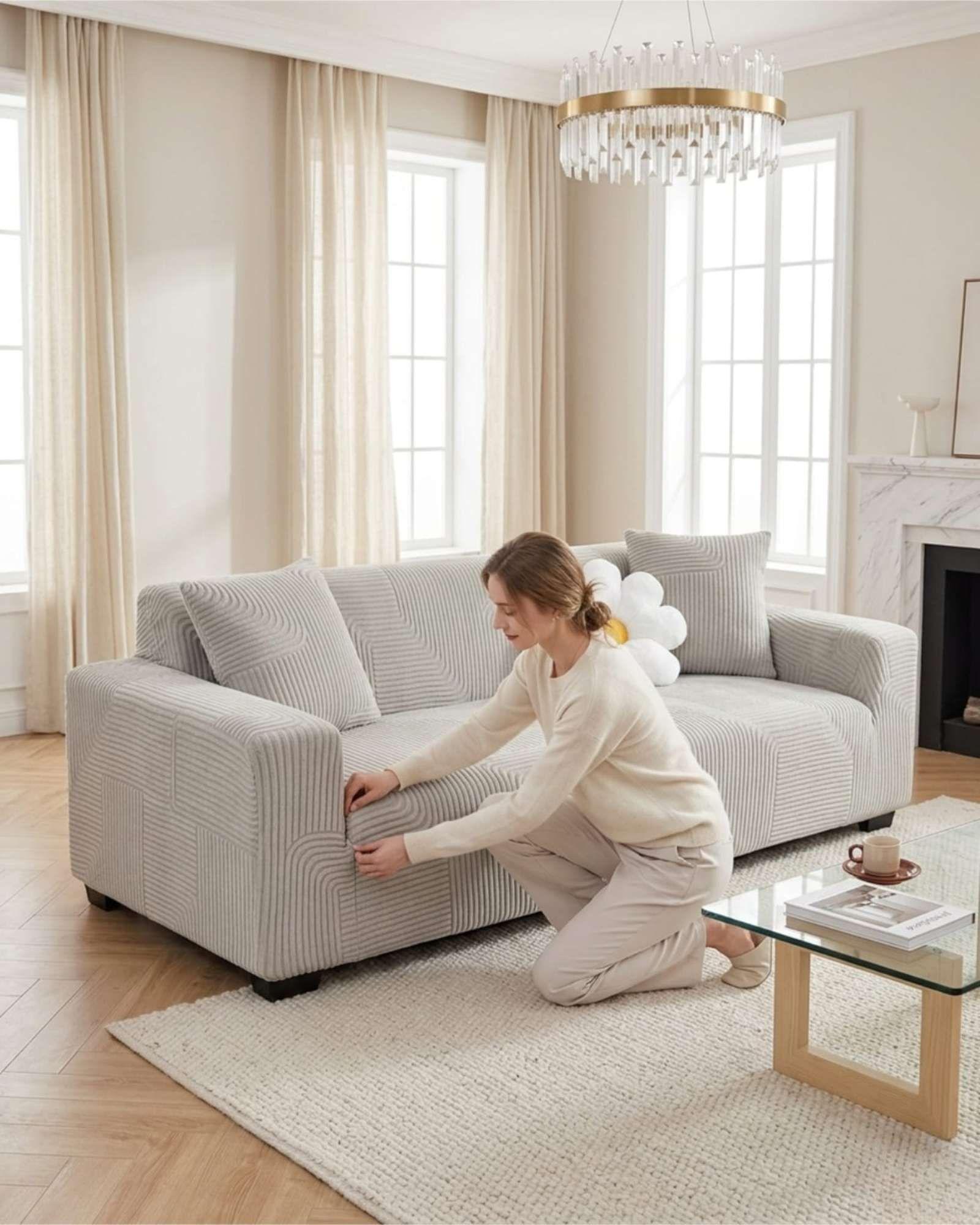 Funda Para Sofa 4 Cuerpos Diseño Moderno De Polar m4-0